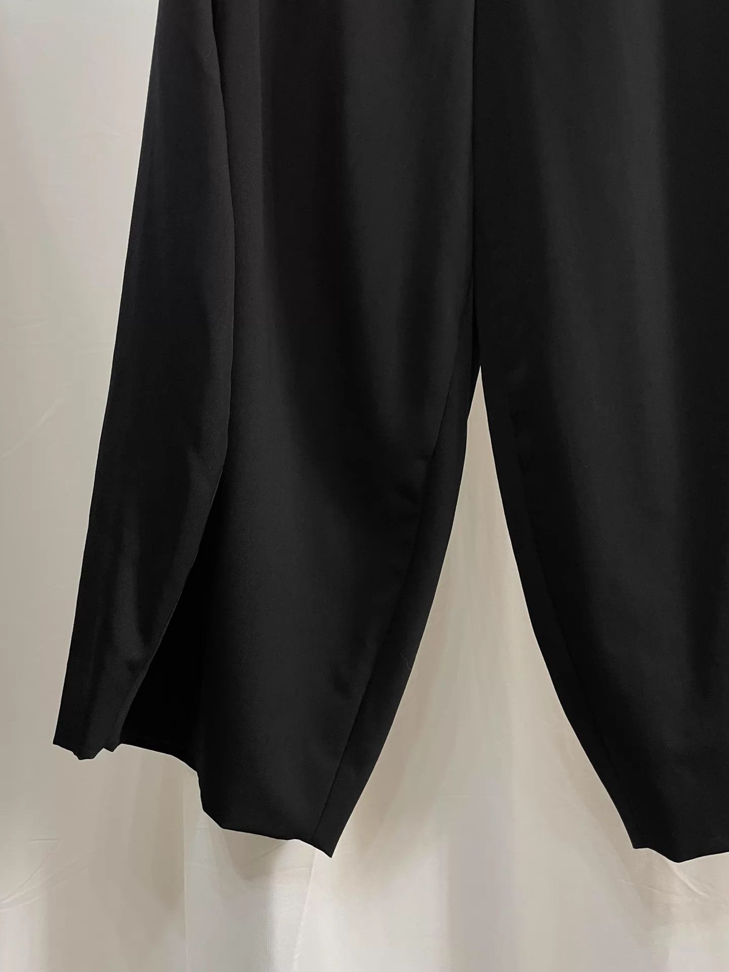 Comme des Garcons CDG HOMME PLUS Vtg Black Cropped Tapered Wide Leg Pants XS Size US 28 / EU 44 - 4 Thumbnail