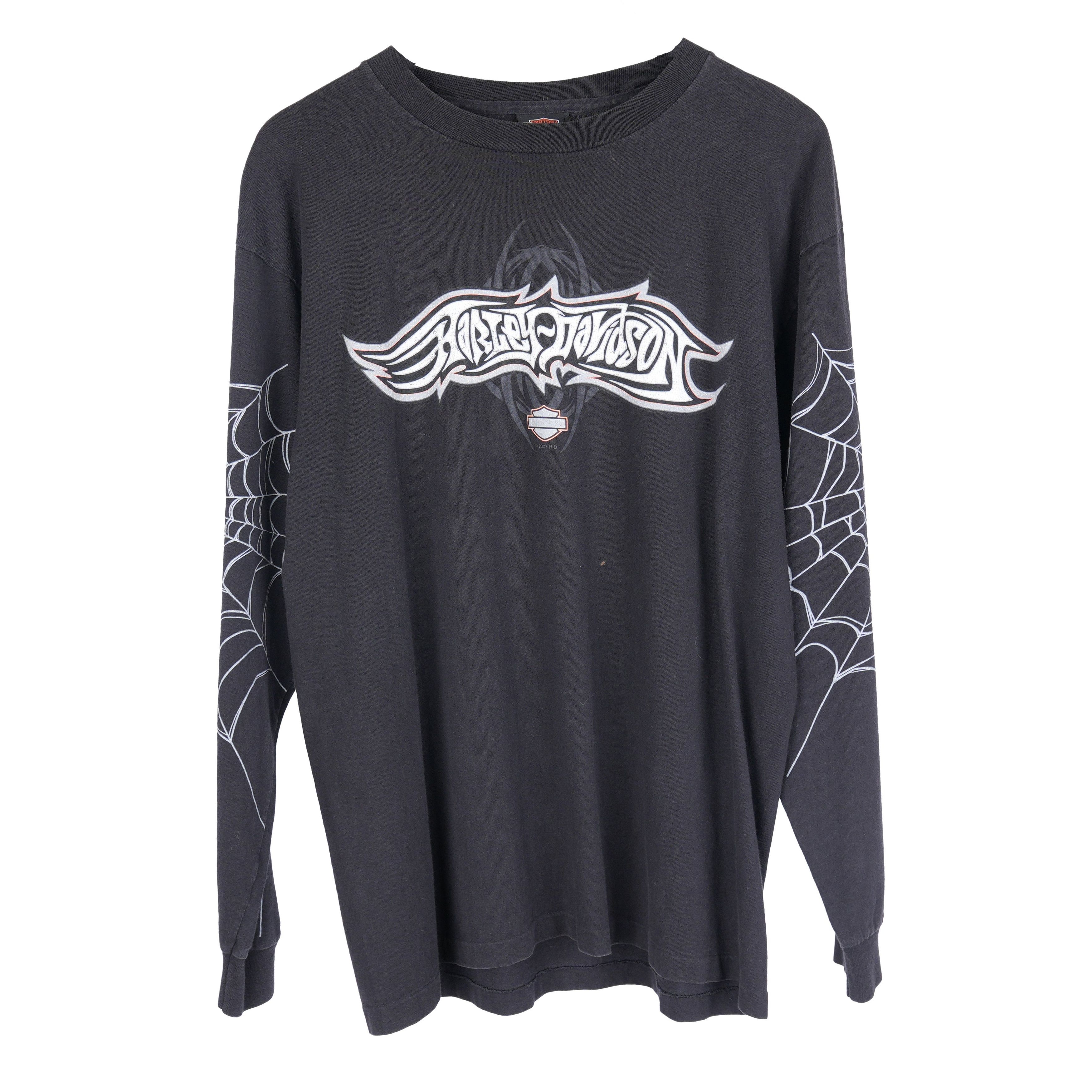Vintage VINTAGE HARLEY DAVIDSON SPIDER LONG SLEEVE T-SHIRT Size US L / EU 52-54 / 3 - 1 Thumbnail