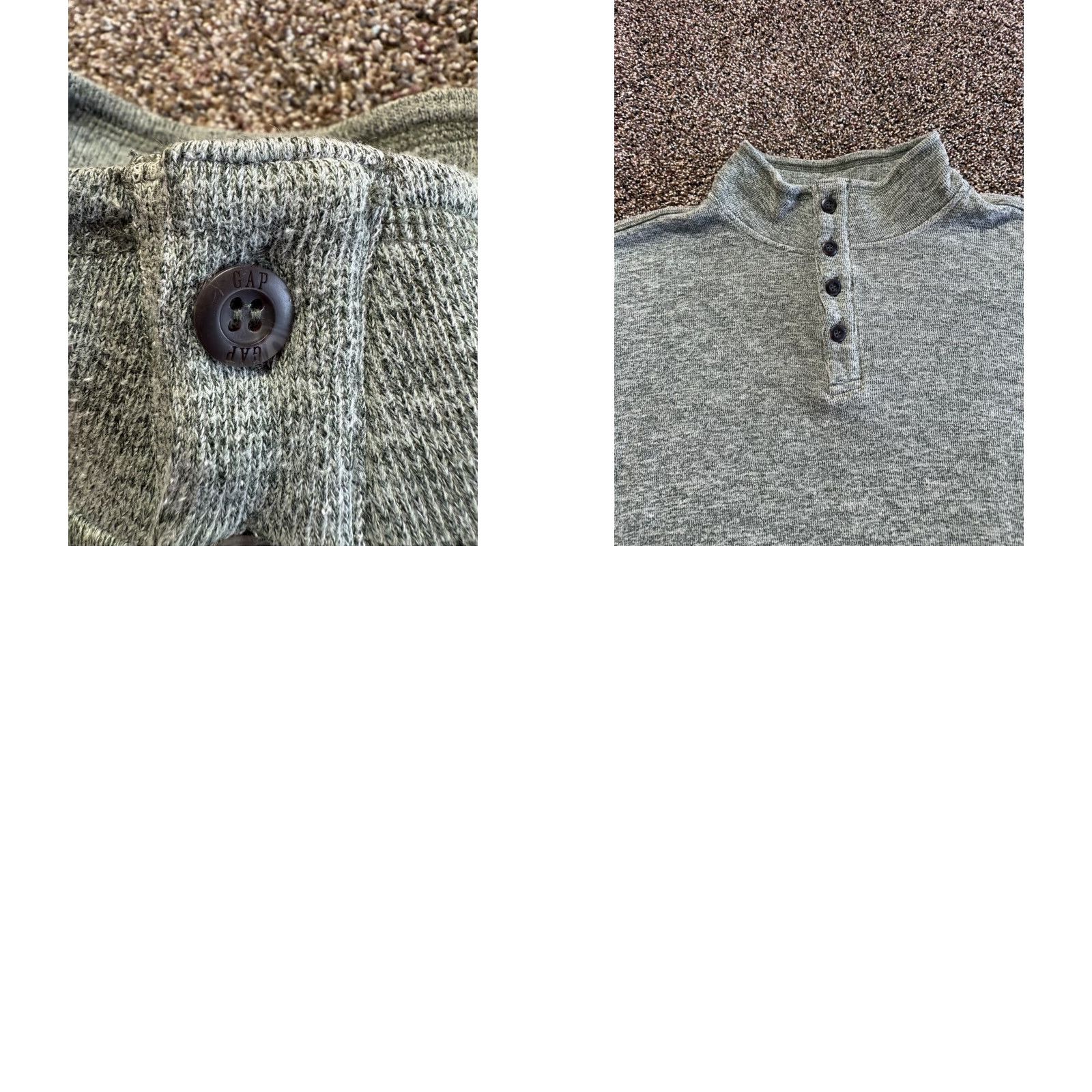 Gap Gap Mens Sweater Henley Long Sleeve Size 2XL Green Cotton Blend Size US XXL / EU 58 / 5 - 8 Thumbnail