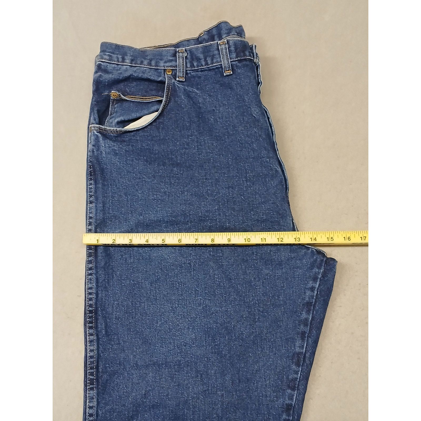 Wrangler Wrangler (46x32) Rugged Relaxed Straight Blue Denim Jeans Size US 30 / EU 46 - 5 Thumbnail