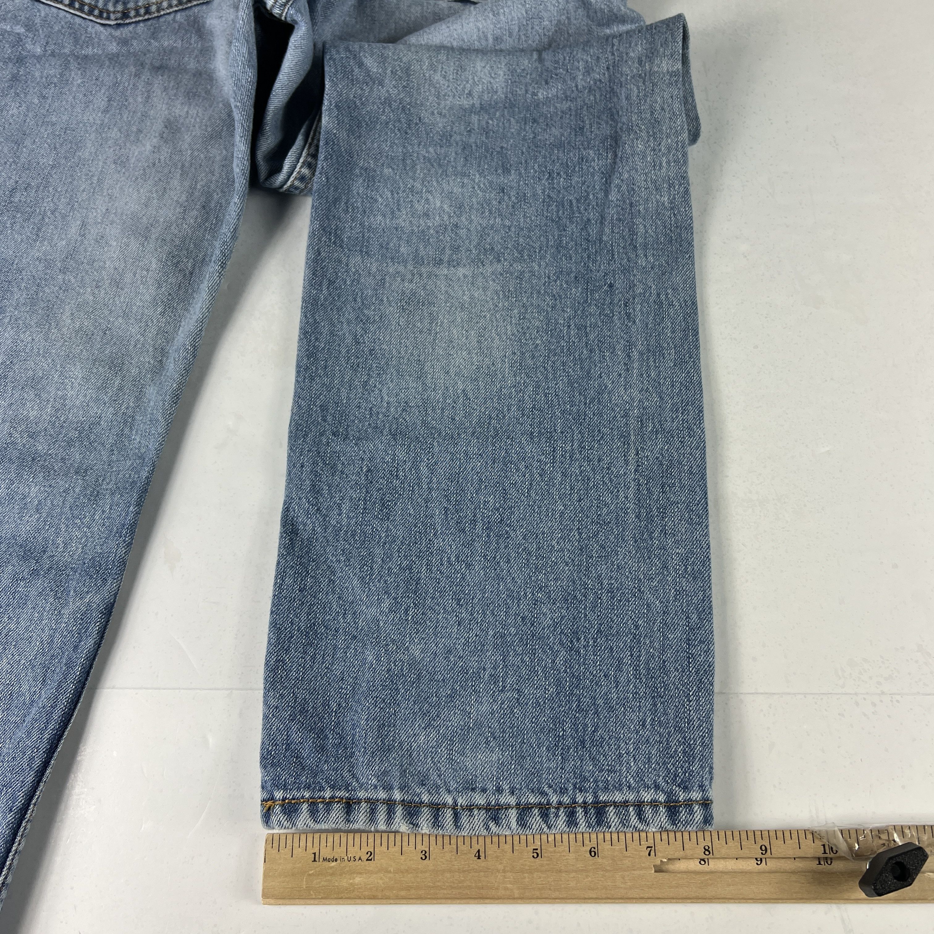 Levi's Levi's Jeans 505 Straight Blue Faded Whiskers Cotton Denim Size US 34 / EU 50 - 15 Thumbnail