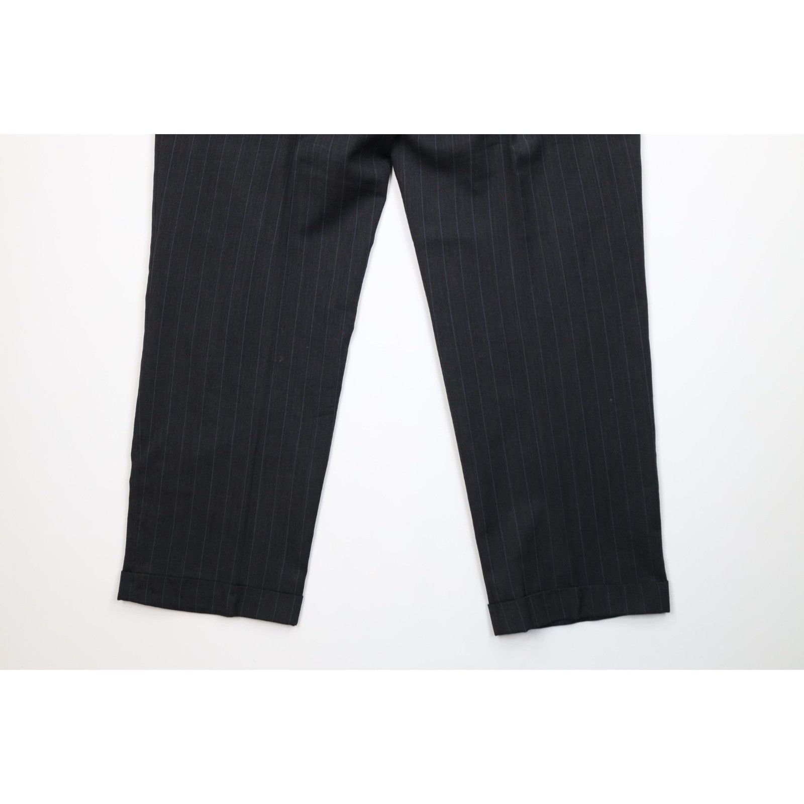 Vintage Vintage 90s Streetwear 2 Piece Wedding Wool Pinstriped Suit Size 42R - 23 Thumbnail