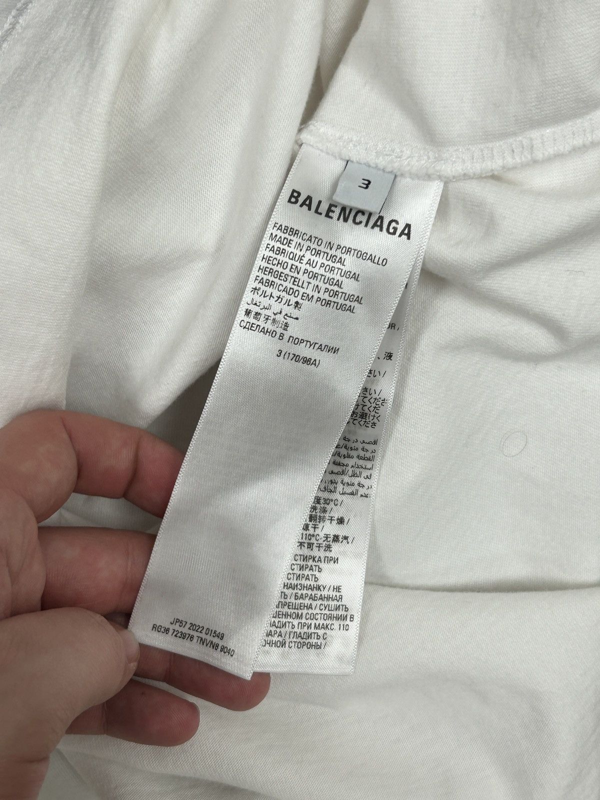 Balenciaga SS22 Oversized Boxy Logo Tee Size US L / EU 52-54 / 3 - 6 Thumbnail