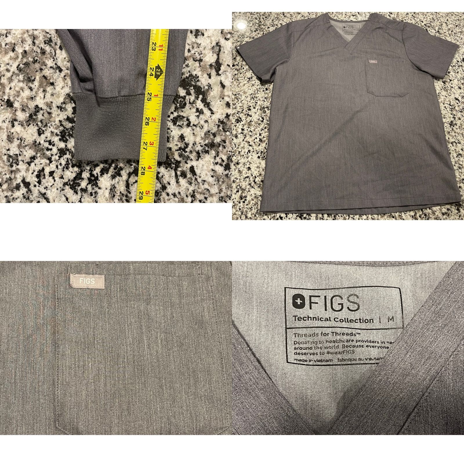 Vintage VINTAGE FIGS MXXSW2004 S Gray Medical Scrubs Joggers Pants & Shirt Size US M / EU 48-50 / 2 - 8 Thumbnail