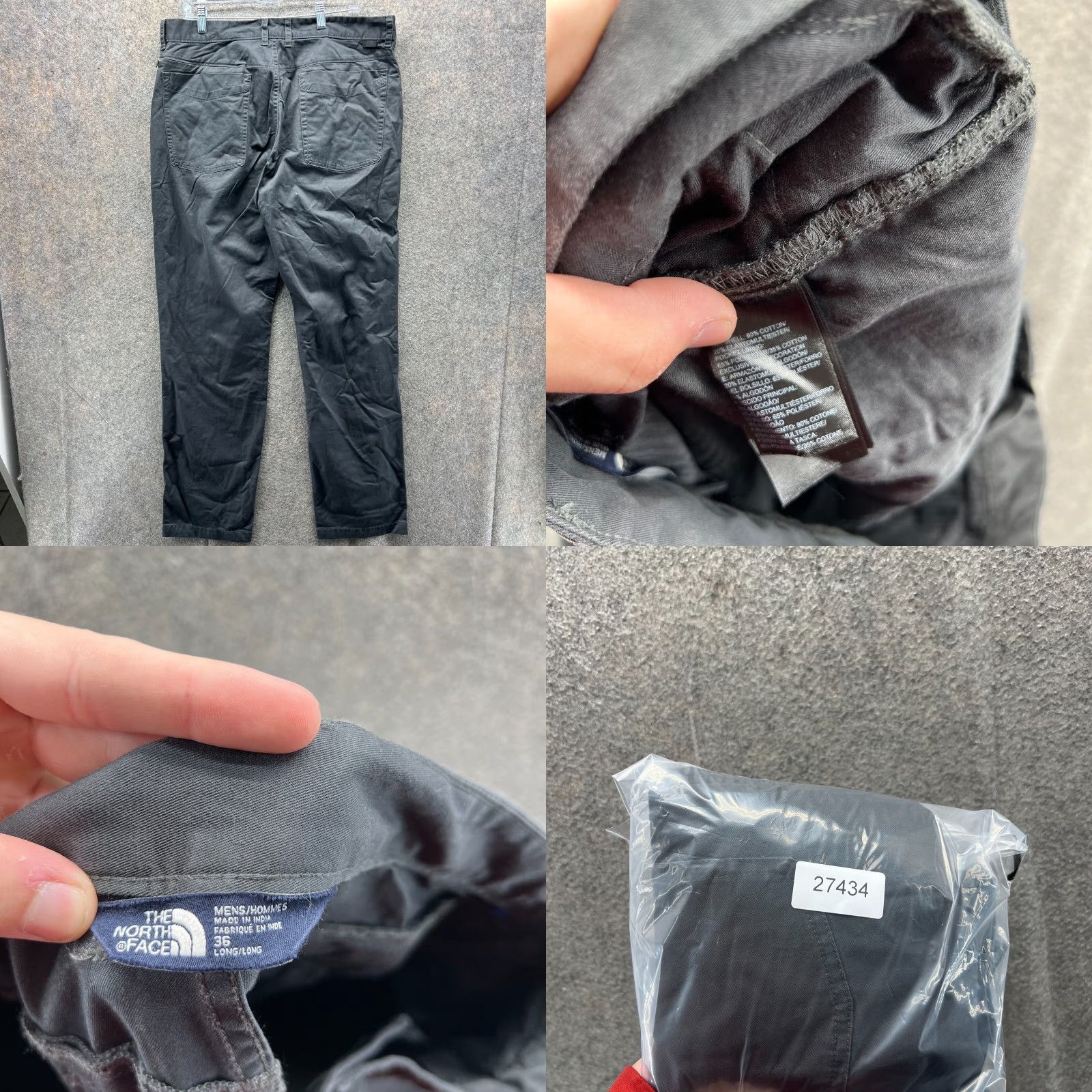 The North Face The North Face Pants Mens 36 Chino Flat Front Regular Straight Black Cotton Stretch Pockets Inseam 33%0A Size US 36 / EU 52 - 8 Thumbnail