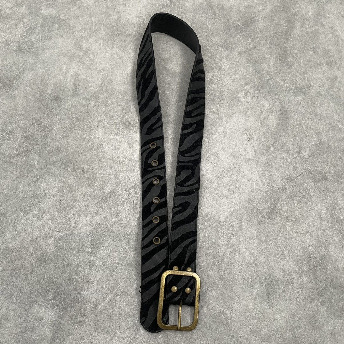 If Six Was Nine Zebra pattern belt vintage y2k styled Size ONE SIZE - 1 Thumbnail