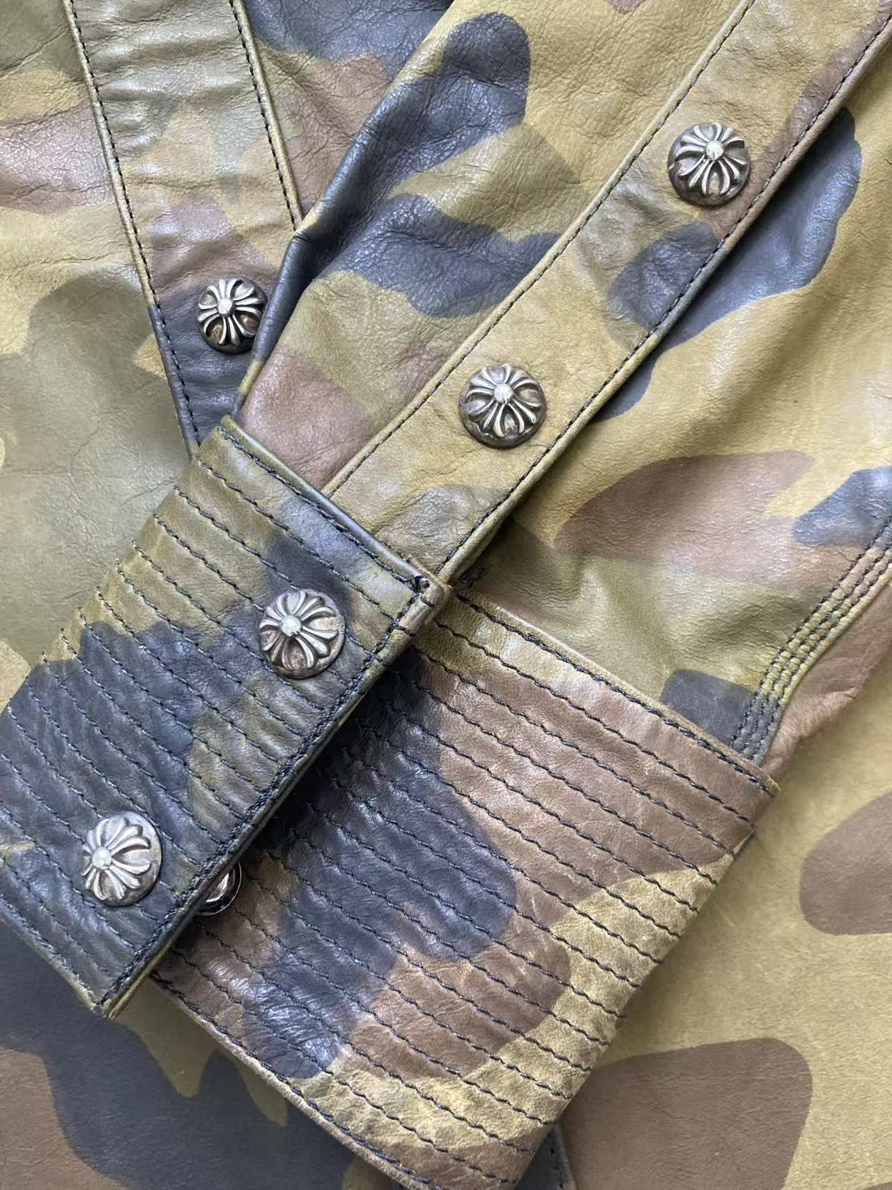 Chrome Hearts Chrome Hearts Fleur De Lis Leather Patch Camo Shirt Jacket Size M / US 6-8 / IT 42-44 - 9 Thumbnail