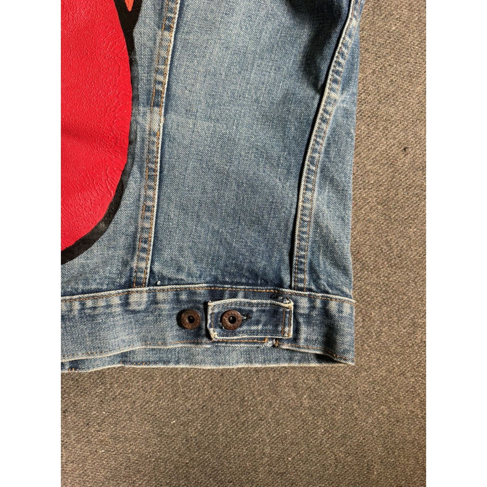 MadeWorn MadeWorn I Got Stoned Rolling Stones Denim Vest Jacket Rare Size US L / EU 52-54 / 3 - 15 Thumbnail