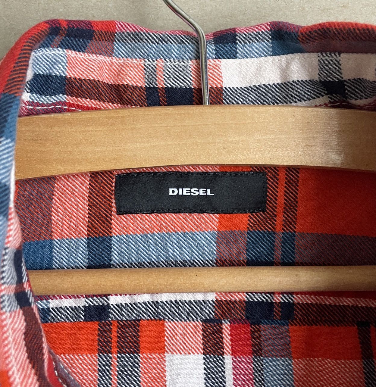 Diesel Diesel Men Long Sleeves Plaid Flannel Shirt Size XL Size US XL / EU 56 / 4 - 9 Thumbnail