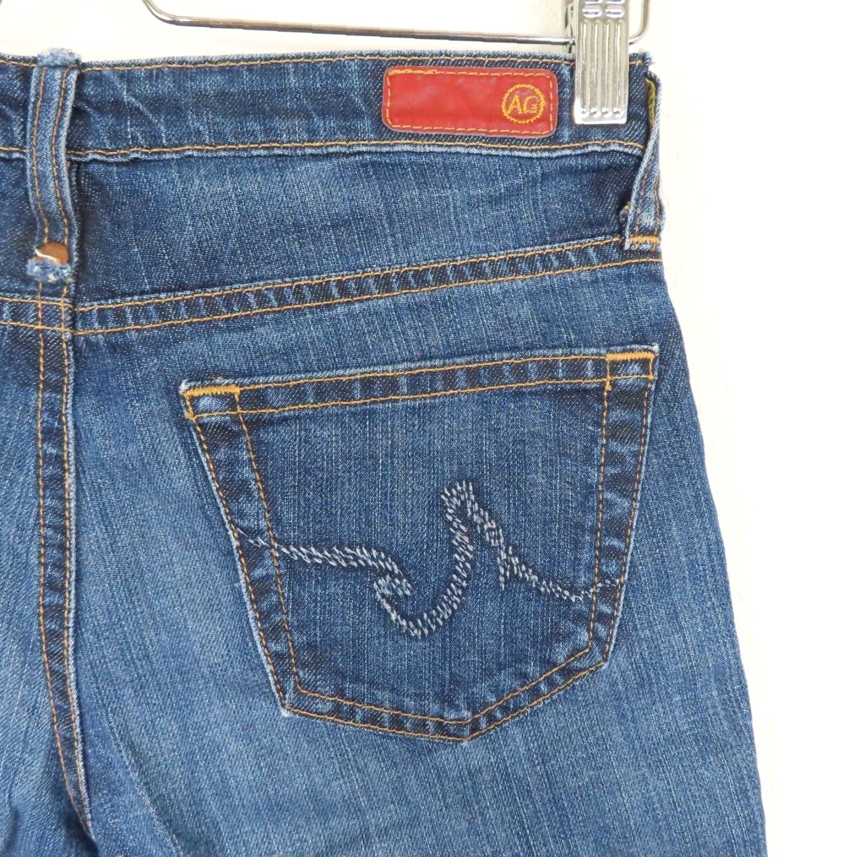 Denime VINTAGE? No. AG Adriano Goldschmied Women Jeans The Kiss Slim Straight Blue Denim 26 Regular Straight 5-Pocket Womens Mens etc Size 26" / US 2 / IT 38 - 6 Thumbnail