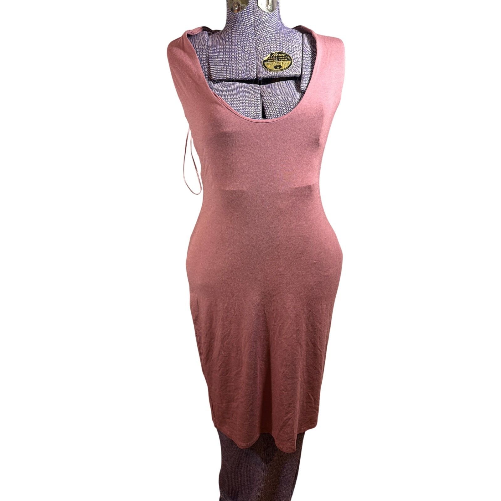 SKIMS Skims Redwood Smooth Lounge Large Midi Halter Dress NWT Size L / US 10 / IT 46 - 1 Thumbnail