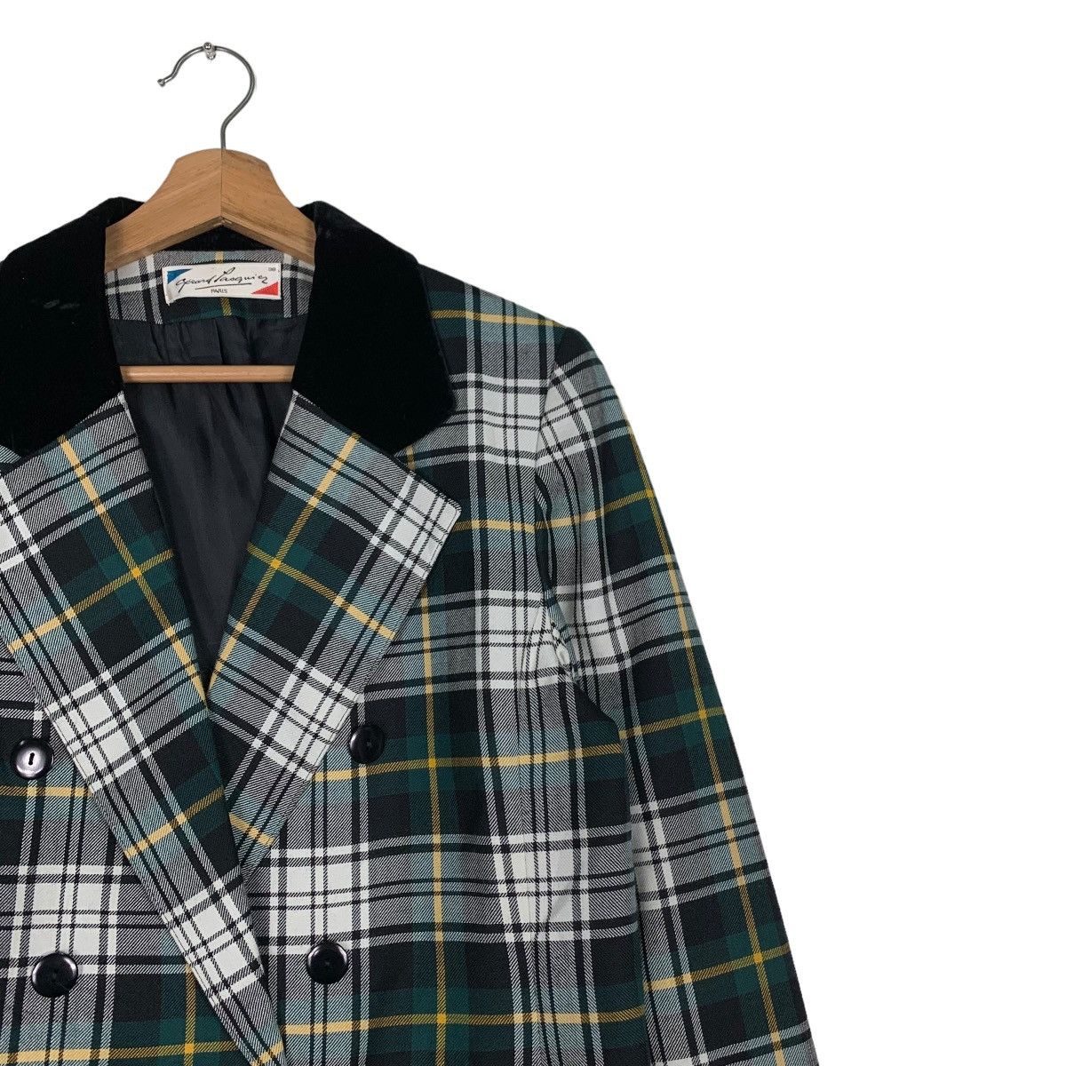 Japanese Brand GERARD PASQUIER Tartan Double Breasted Coat Jacket #0531-C24 Size S / US 4 / IT 40 - 5 Thumbnail