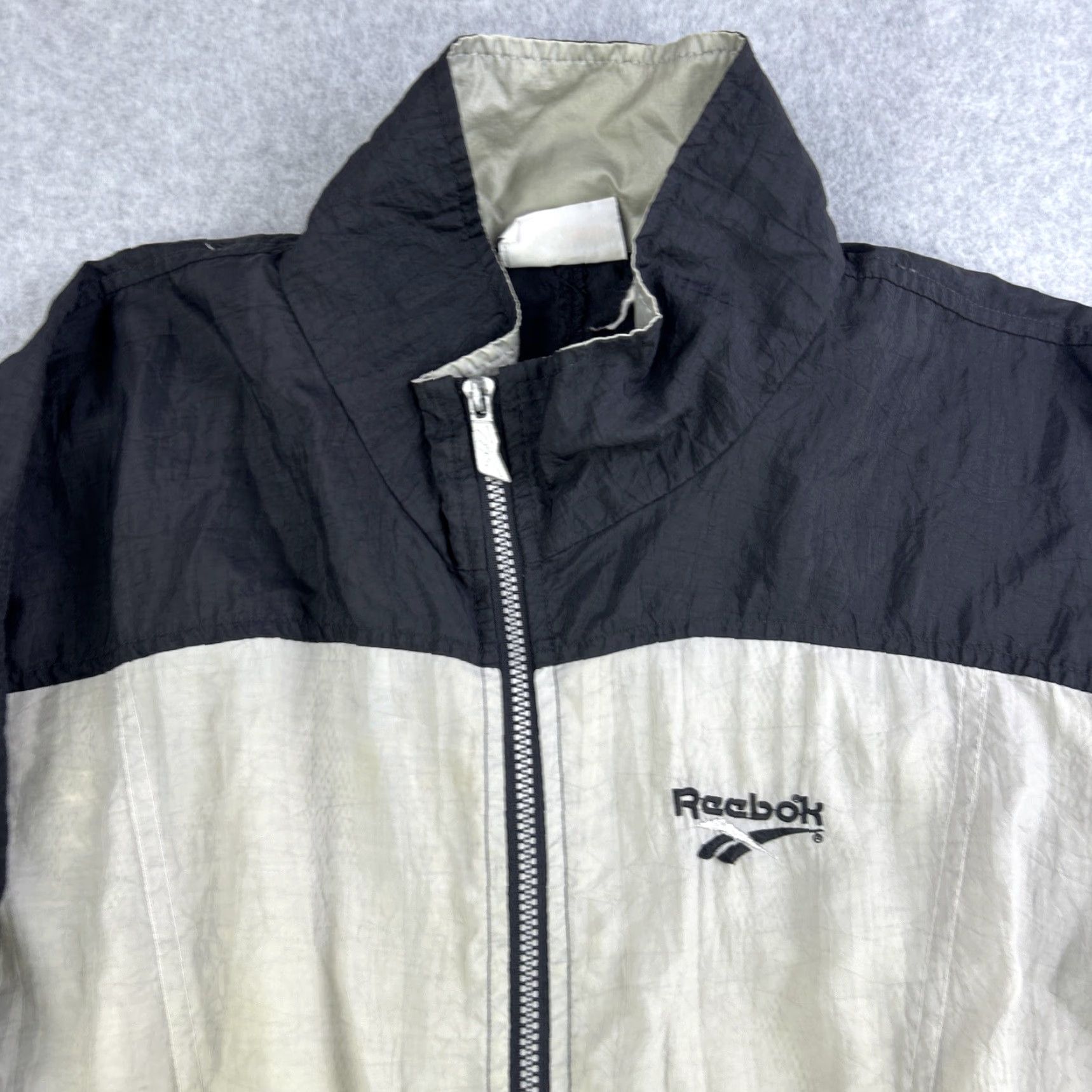 Reebok VINTAGE Reebok Jacket Womens XL Black Full Zip Windbreaker High Neck Outdoor Logo Casual Size XL / US 12-14 / IT 48-50 - 5 Thumbnail