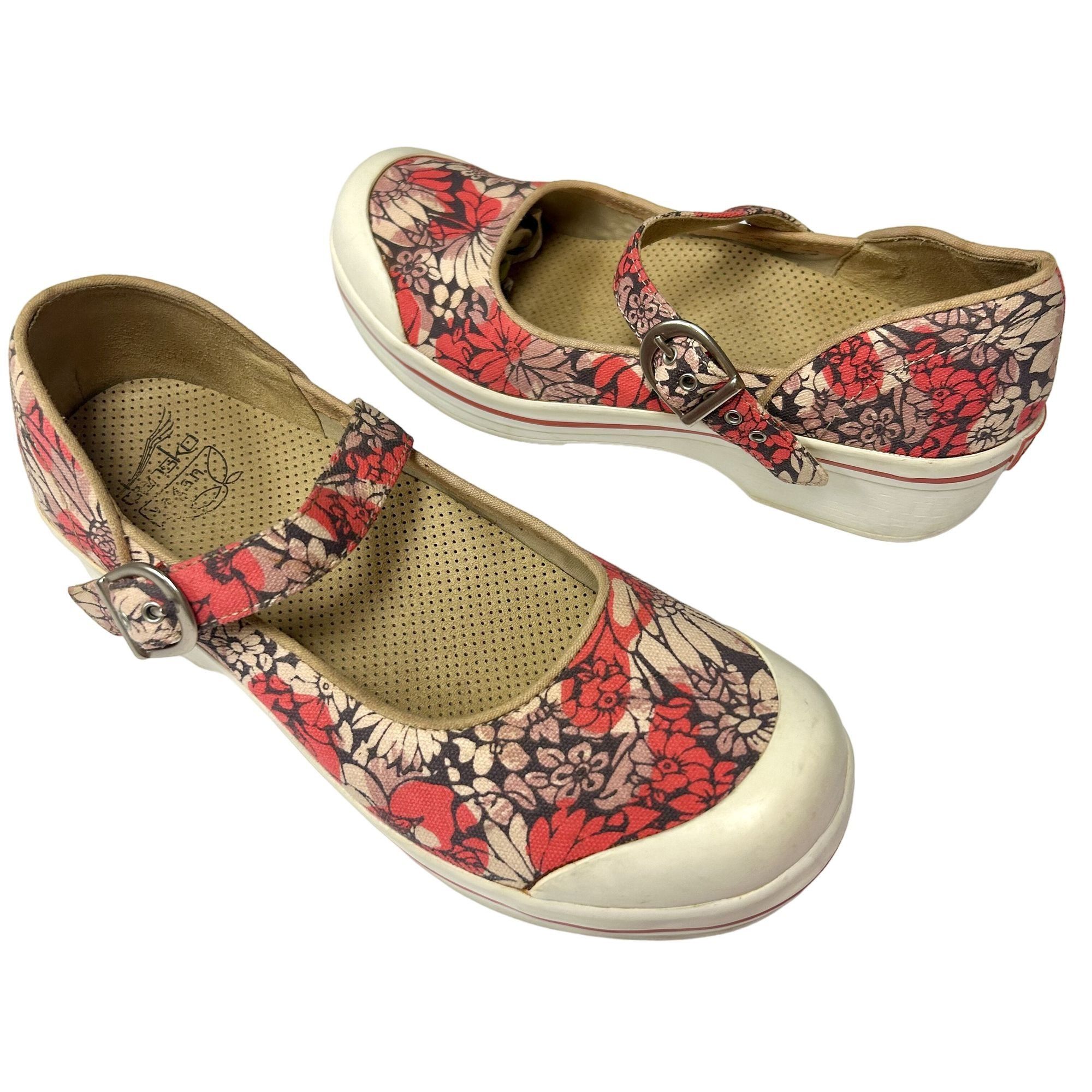 Dansko Vtg Dansko VALERIE Hawaiian FLORAL Mary Jane CLOGS Size US 9.5 / IT 39.5 - 2 Thumbnail