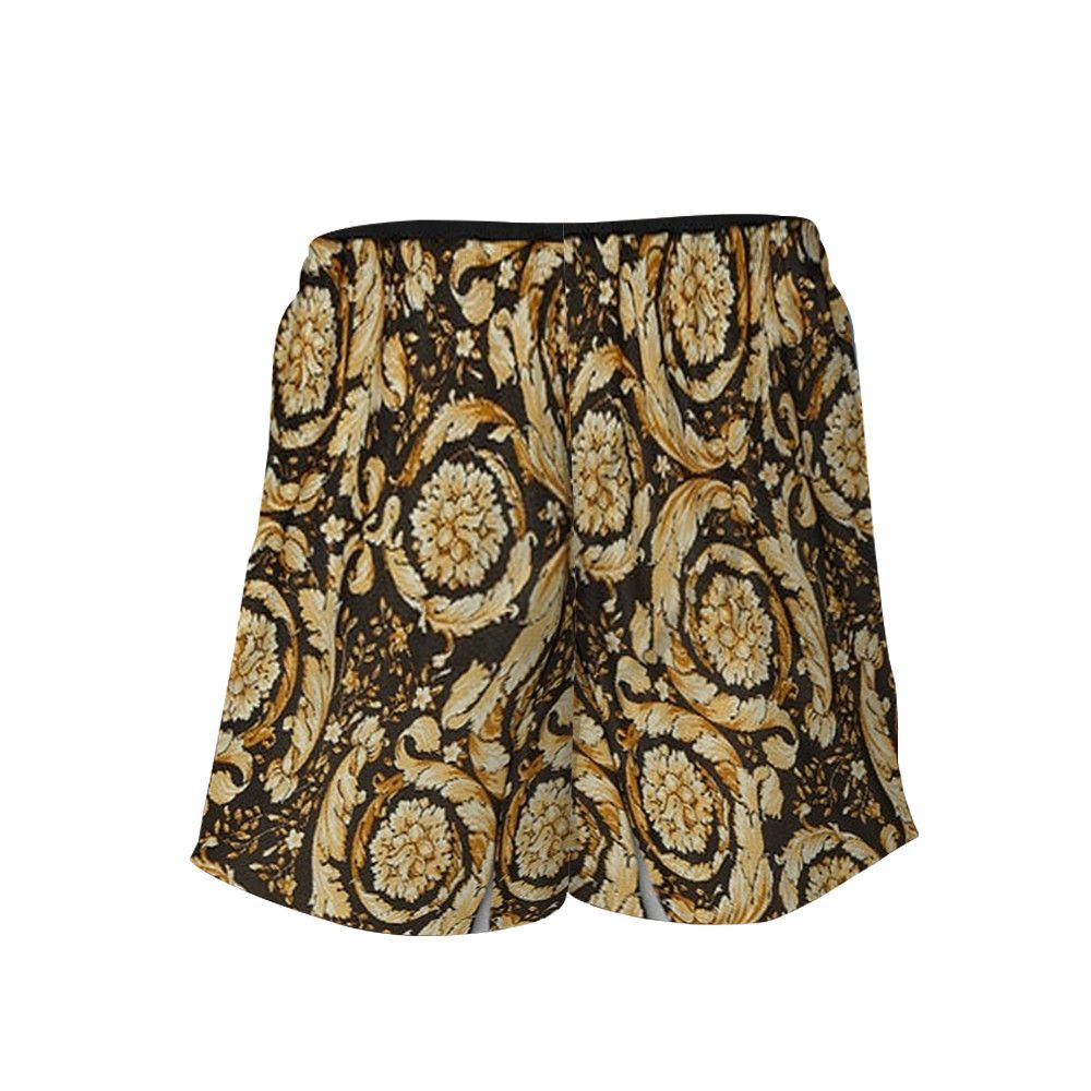 Designer × Vintage Men’s Barocco Jacquard Shorts – Summer Edition Size US 33 - 2 Thumbnail