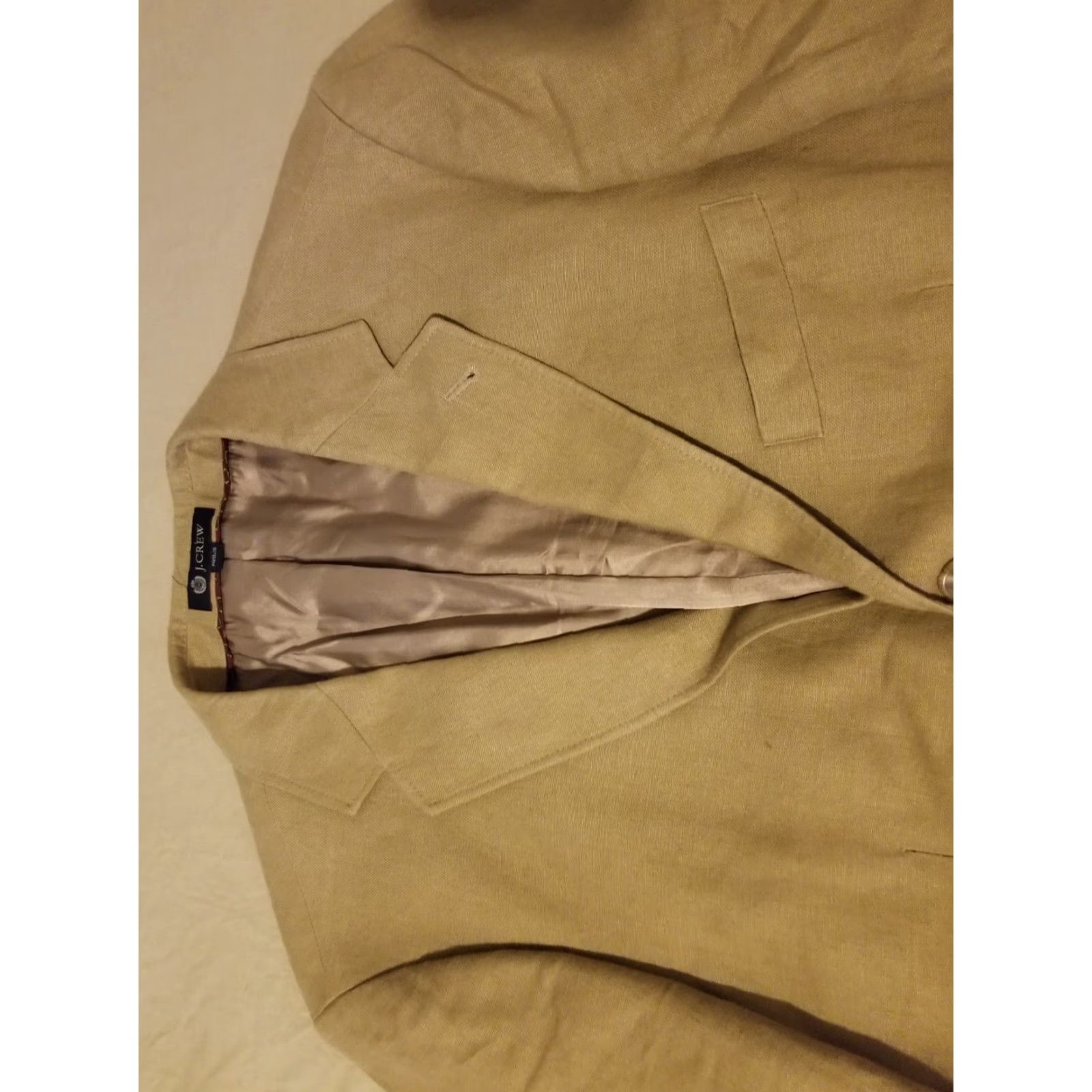 J.Crew VINTAGE J.CREW Linen Sports Jacket Blazer 42R Beige Mens Jacket 3-in-1 Beige Sports J.CREW 42R Mens Beige Linen Shirt? Size 42R - 2 Thumbnail
