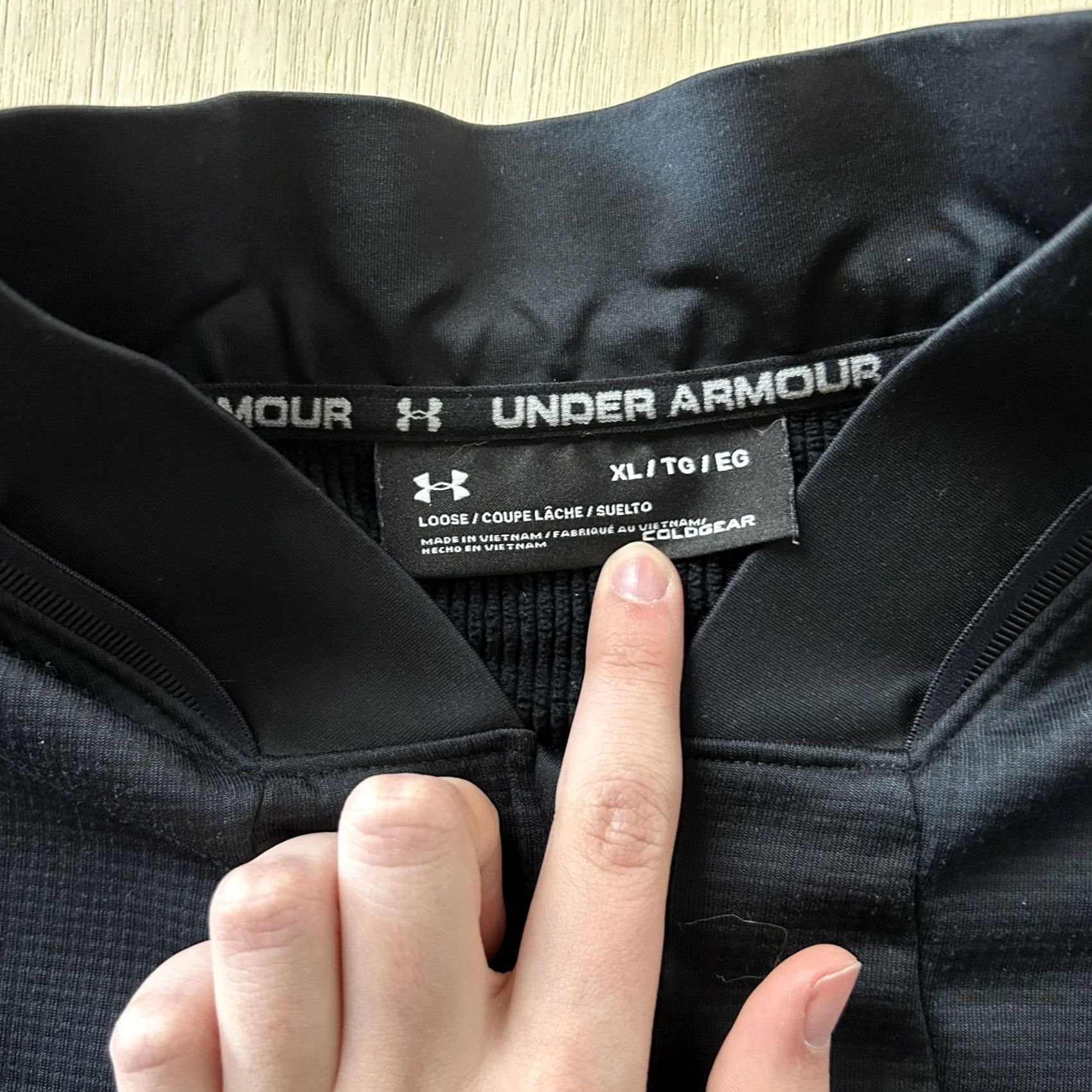 Under Armour Under Armour Pullover Mens XL Black ColdGear Colorblock 1/4 Zip Long Sleeve Top Size US XL / EU 56 / 4 - 2 Thumbnail