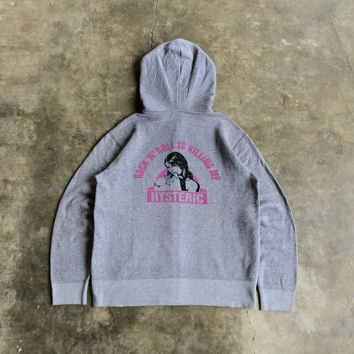 Hysteric Glamour Hysteric Glamour “RocknRoll” Reversible Ziphoodie Grey/Pink Size US L / EU 52-54 / 3 - 1 Thumbnail