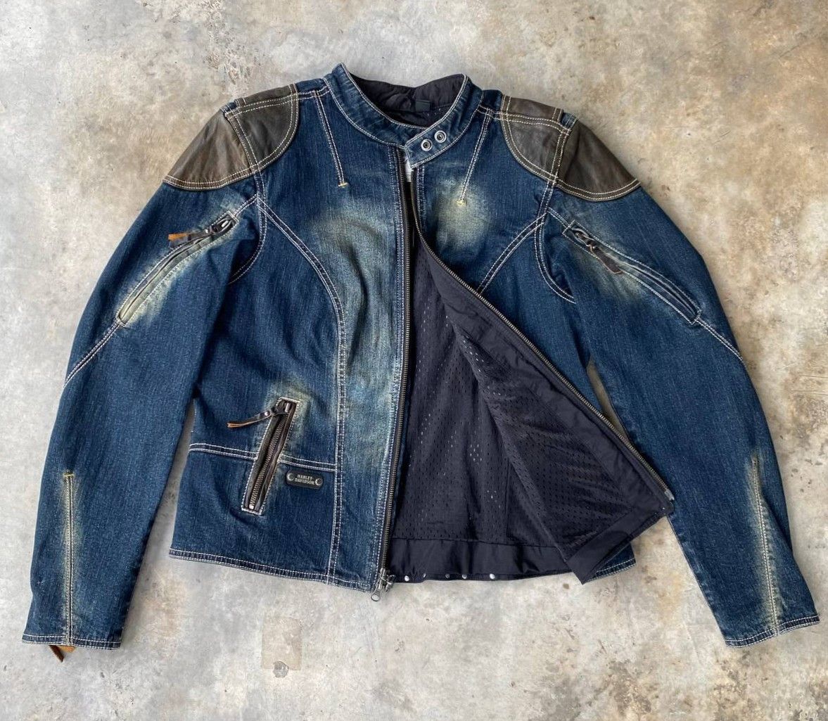 Harley Davidson Harley-Davidson Vintage Women Biker Jacket Leather Studded Size L / US 10 / IT 46 - 19 Thumbnail