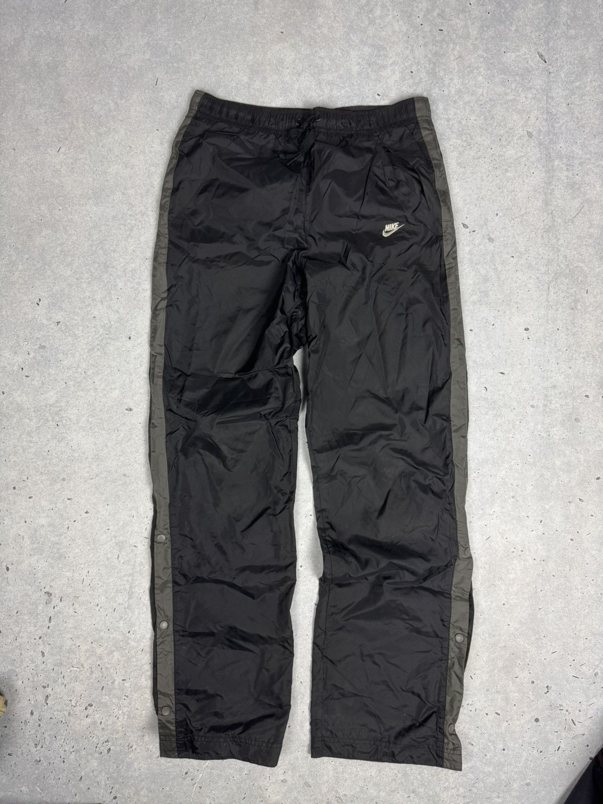 Nike Vintage Nike Nylon Swoosh Drill Track Pants Y2K Size US 31 - 1 Thumbnail