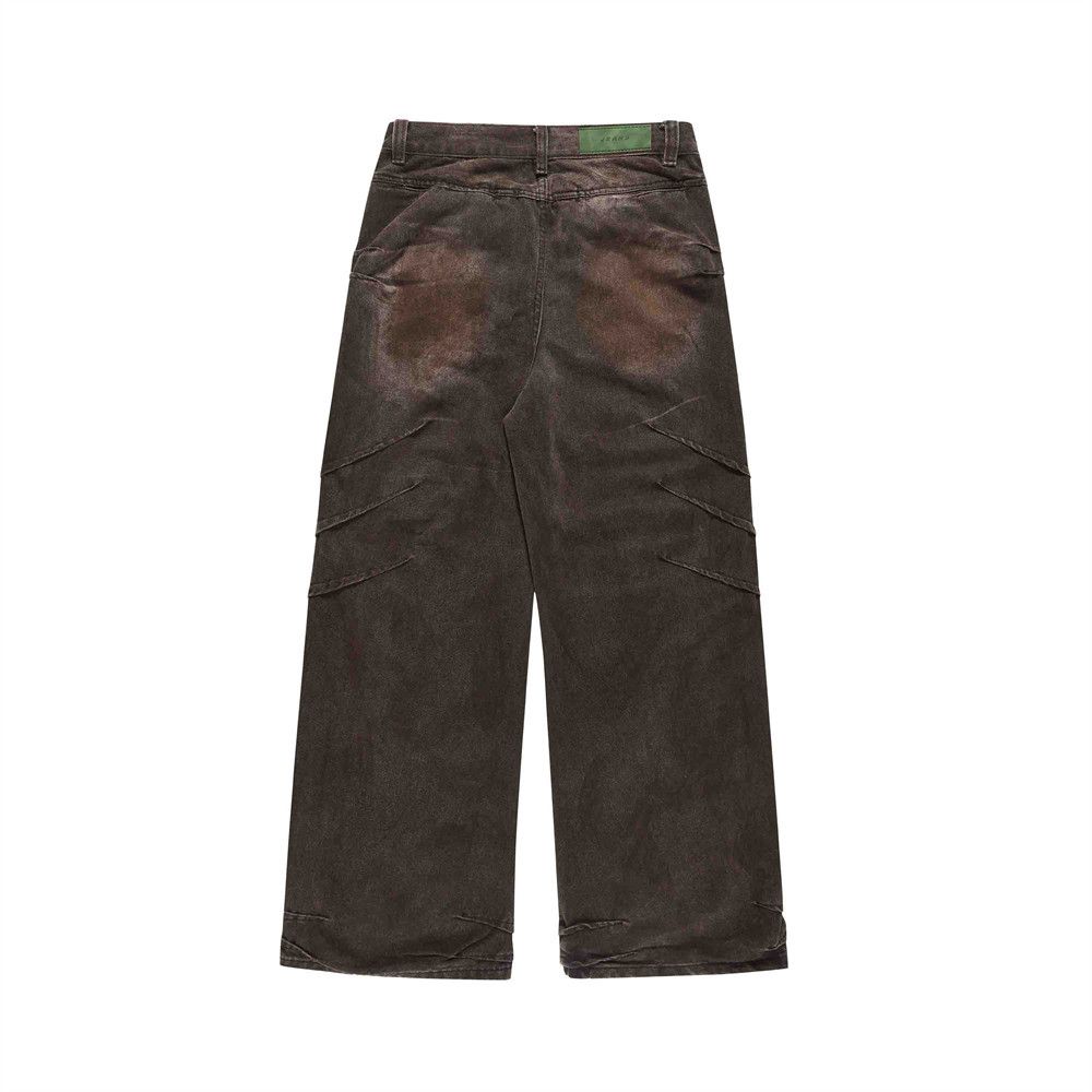 Japanese Brand × Vintage Rusty Worn Out Wrinkles Straight Loose Jeans Size US 34 / EU 50 - 4 Thumbnail