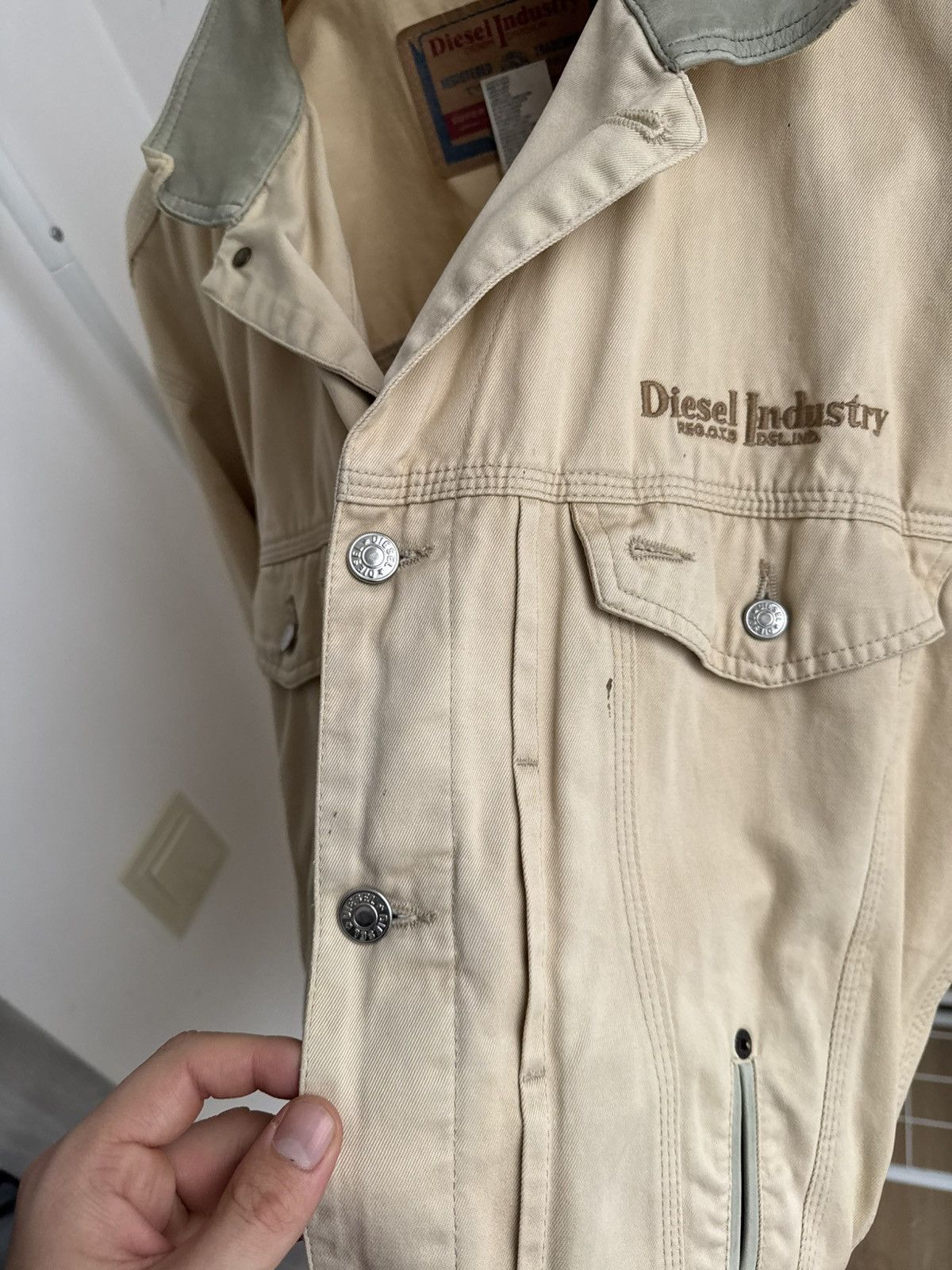 Diesel Vintage Diesel 90s Workwear Beige Utility Canvas Button-Up Size US L / EU 52-54 / 3 - 16 Thumbnail