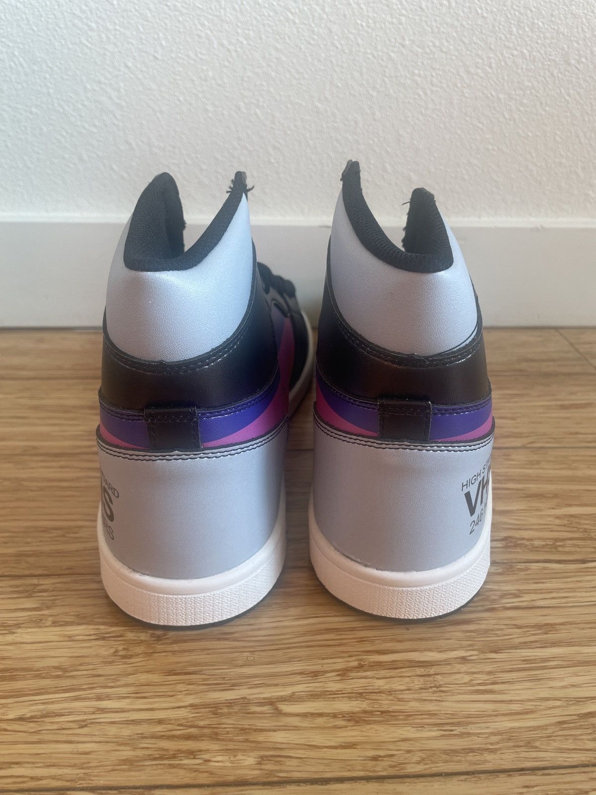 Other T-120 VHS Themed Retrowave Sneakers Size US 12 / EU 45 - 5 Thumbnail