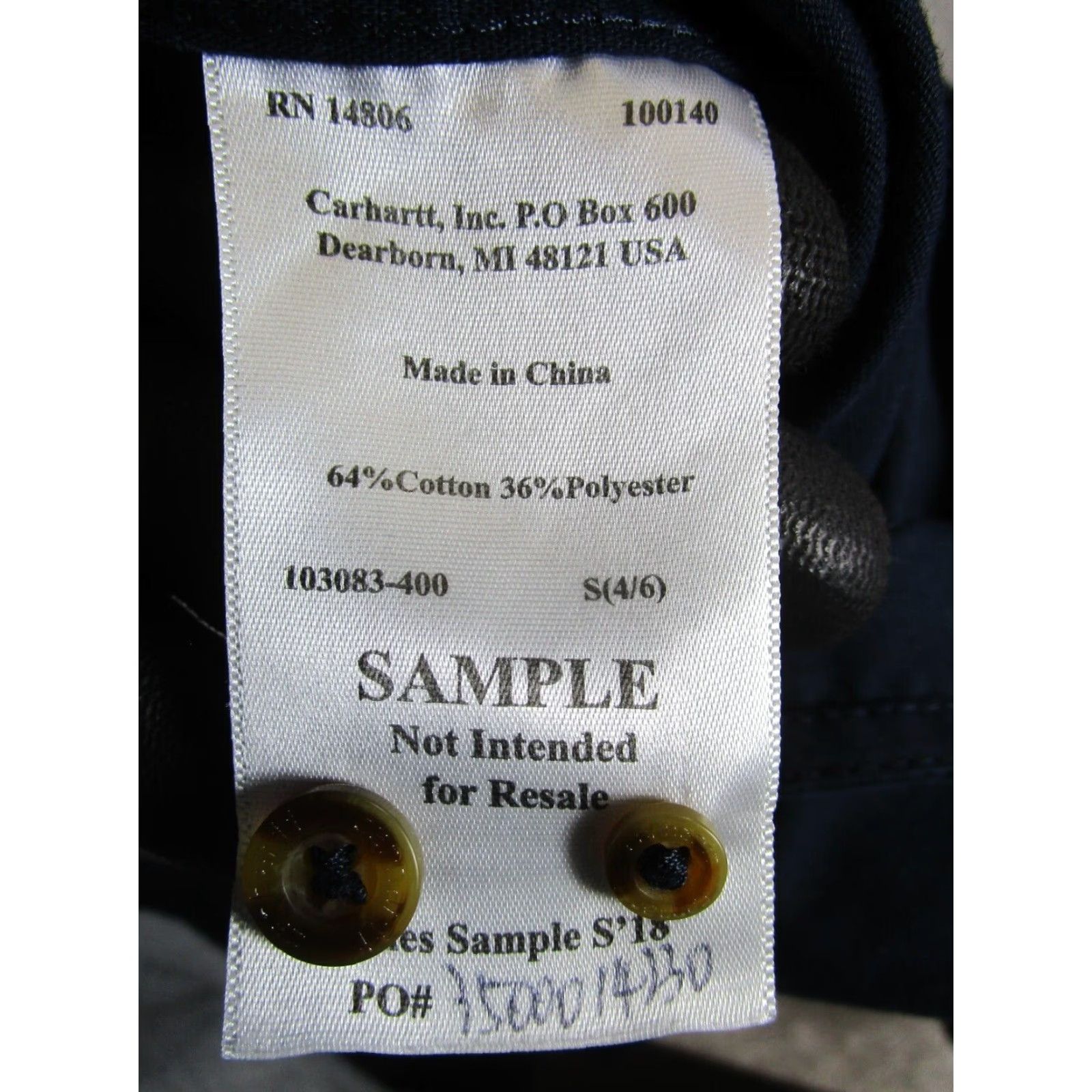 Carhartt Carhartt Womens Small Blue Long Sleeve Button Up Shirt Size S / US 4 / IT 40 - 4 Thumbnail