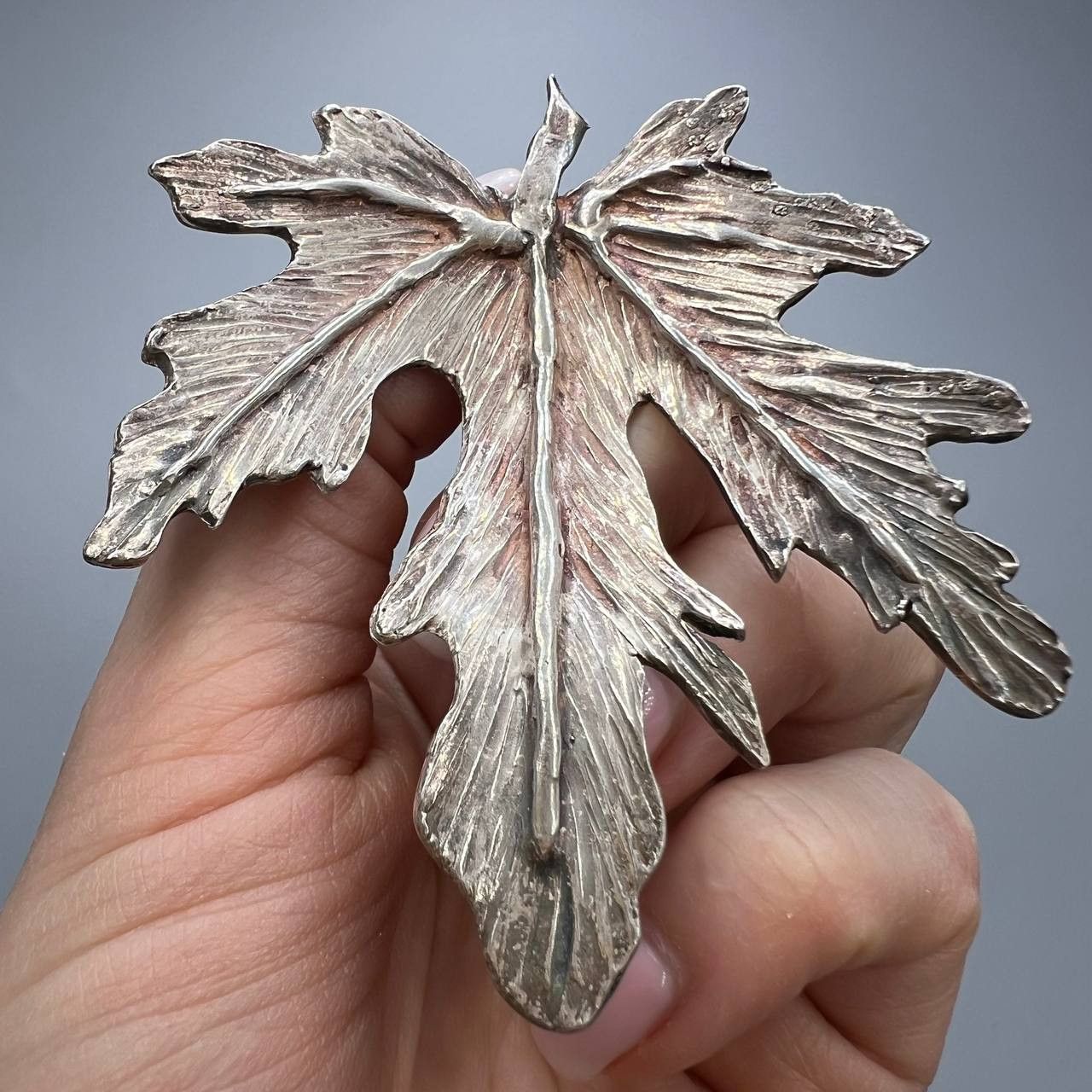 Vintage Vintage Jewelry Pendant Maple Leaf Silver 800 Italy 23g Size ONE SIZE - 8 Thumbnail