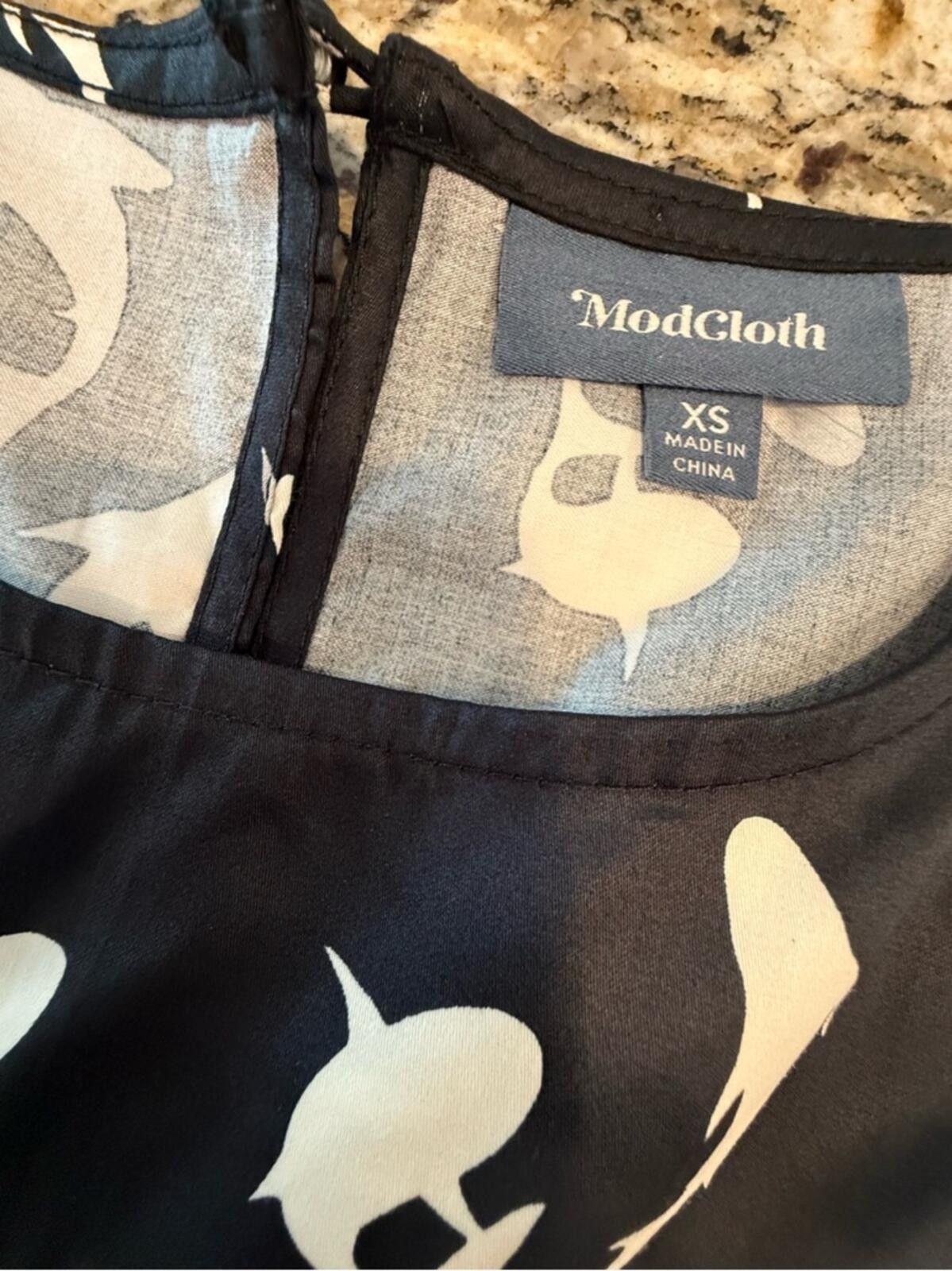 Other ModCloth Shark print mini dress black white resort SZ XS Size XS / US 0-2 / IT 36-38 - 5 Thumbnail