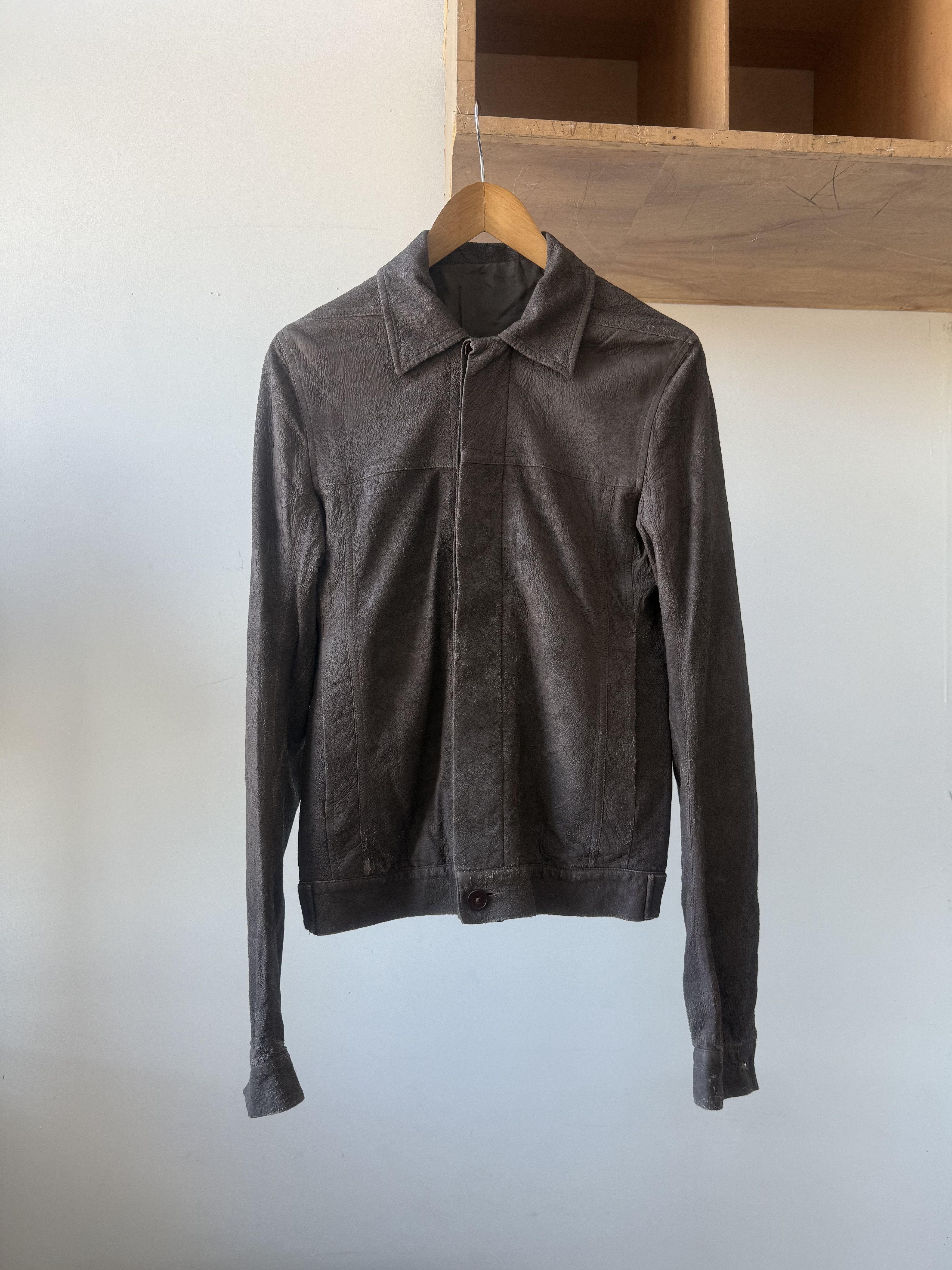 Rick Owens Rick Owens Blistered Leather Olmar & Mirta Jacket Size US S / EU 44-46 / 1 - 1 Thumbnail