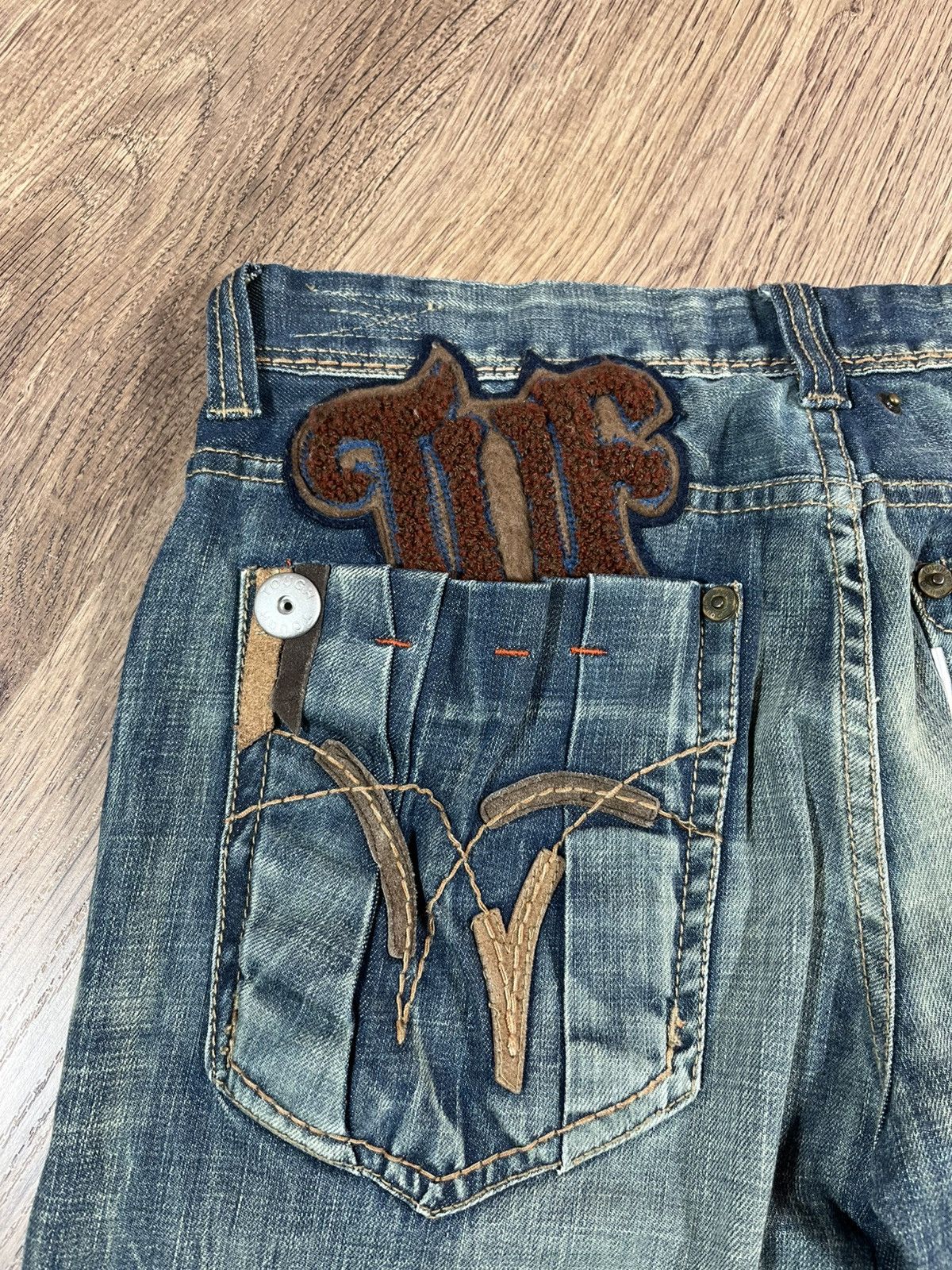 Japanese Brand Tough Vintage Distressed Denim Pants Jeans Size US 32 / EU 48 - 20 Thumbnail