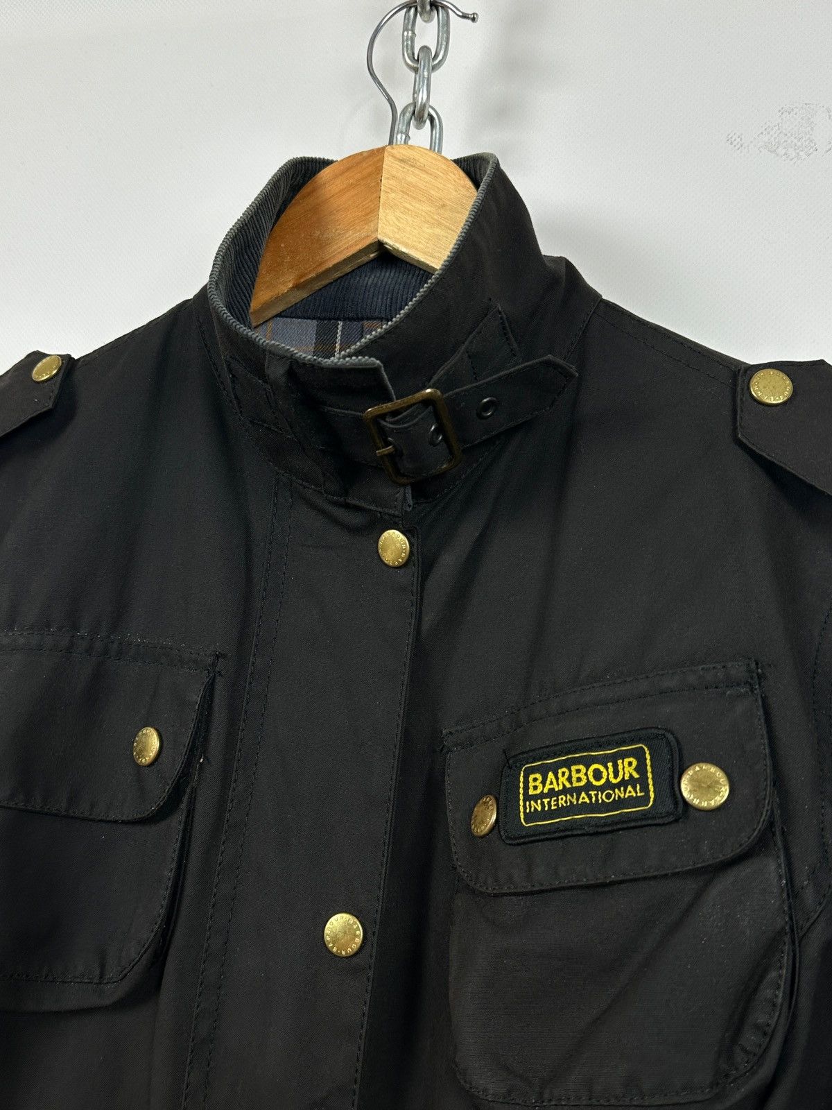 Barbour Barbour International Utility Black Waxed Motorcycle Jacket Size L / US 10 / IT 46 - 14 Thumbnail