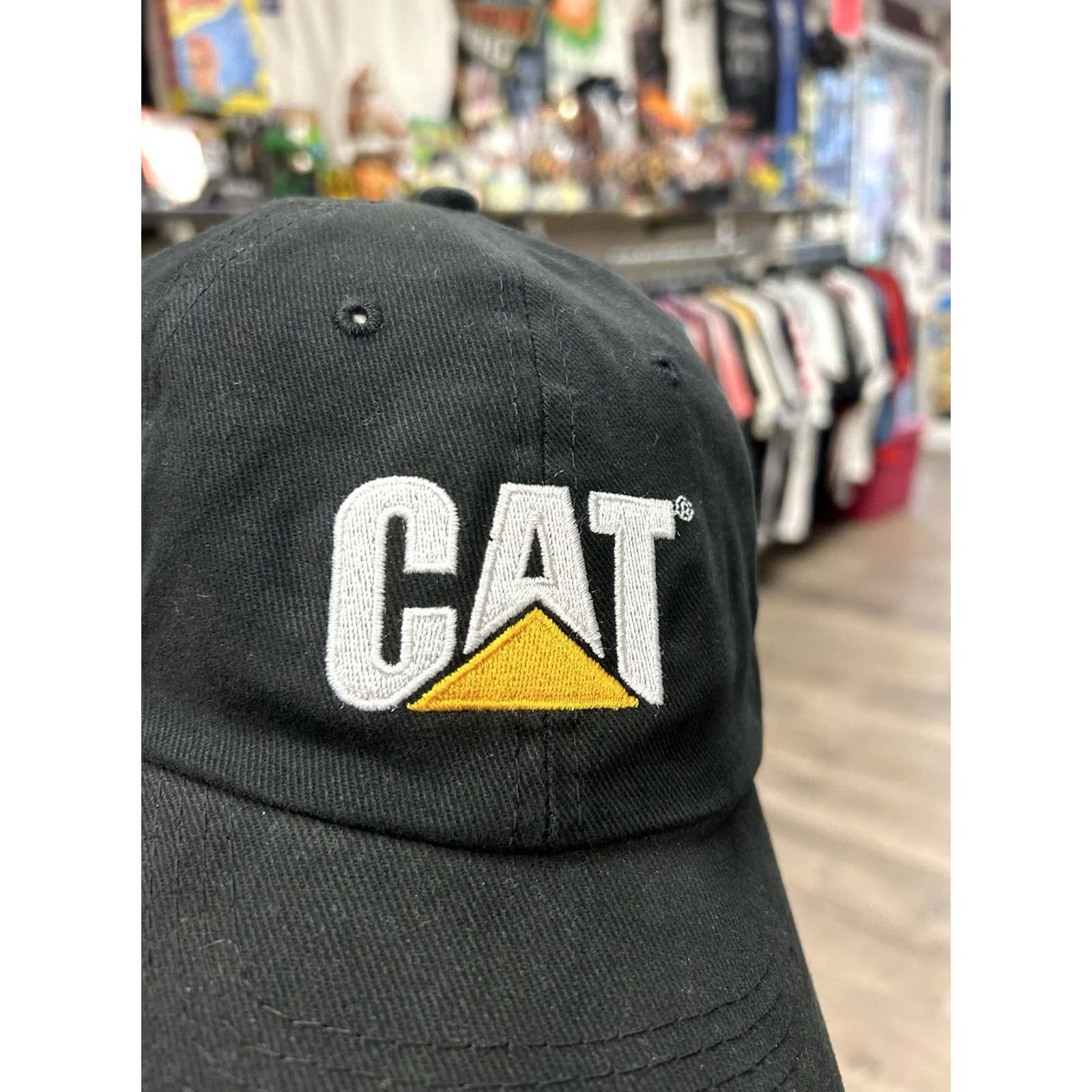 Caterpillar Caterpillar CAT Construction Logo Strap Back Hat Adult OSFA Black Size ONE SIZE - 2 Thumbnail