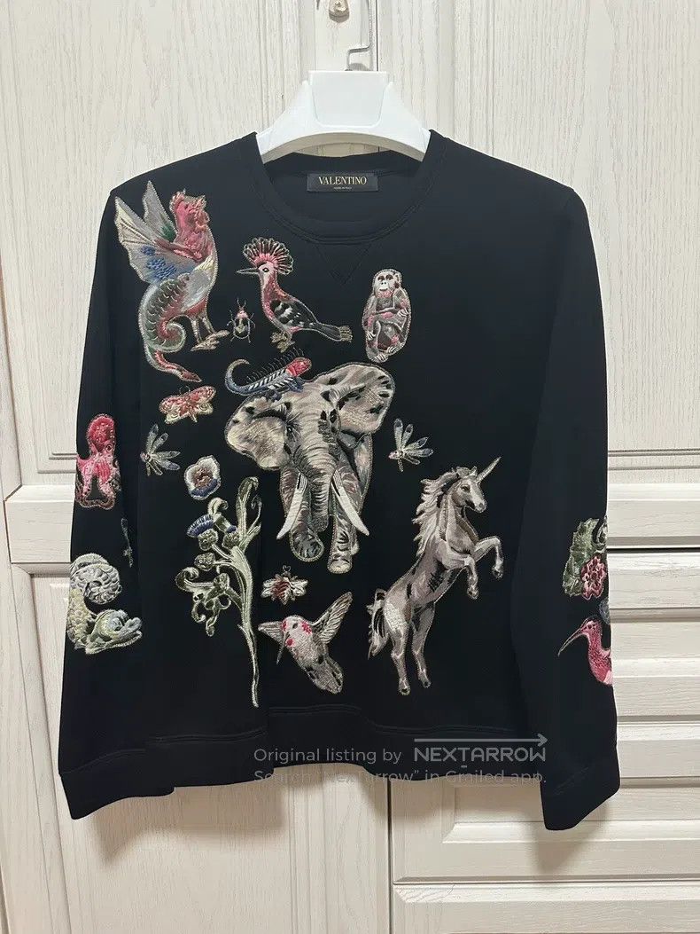 Valentino Heavy Industry Zoo embroidered sweatshirt