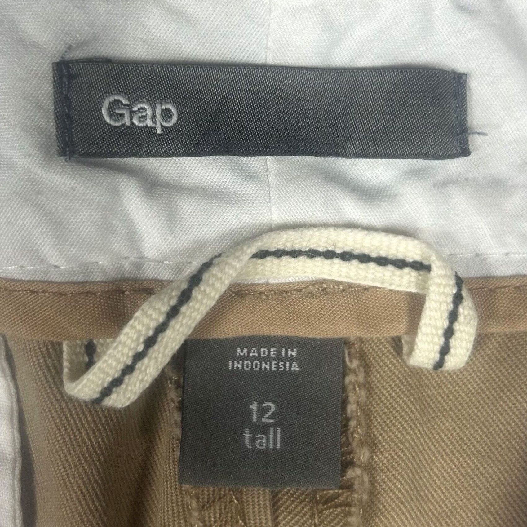 Gap Gap Womens Ankle Pants Size 12 Tall Khaki Brown Beige Mid Rise 12T Pants Womens Size 34" / US 12 / IT 48 - 2 Thumbnail