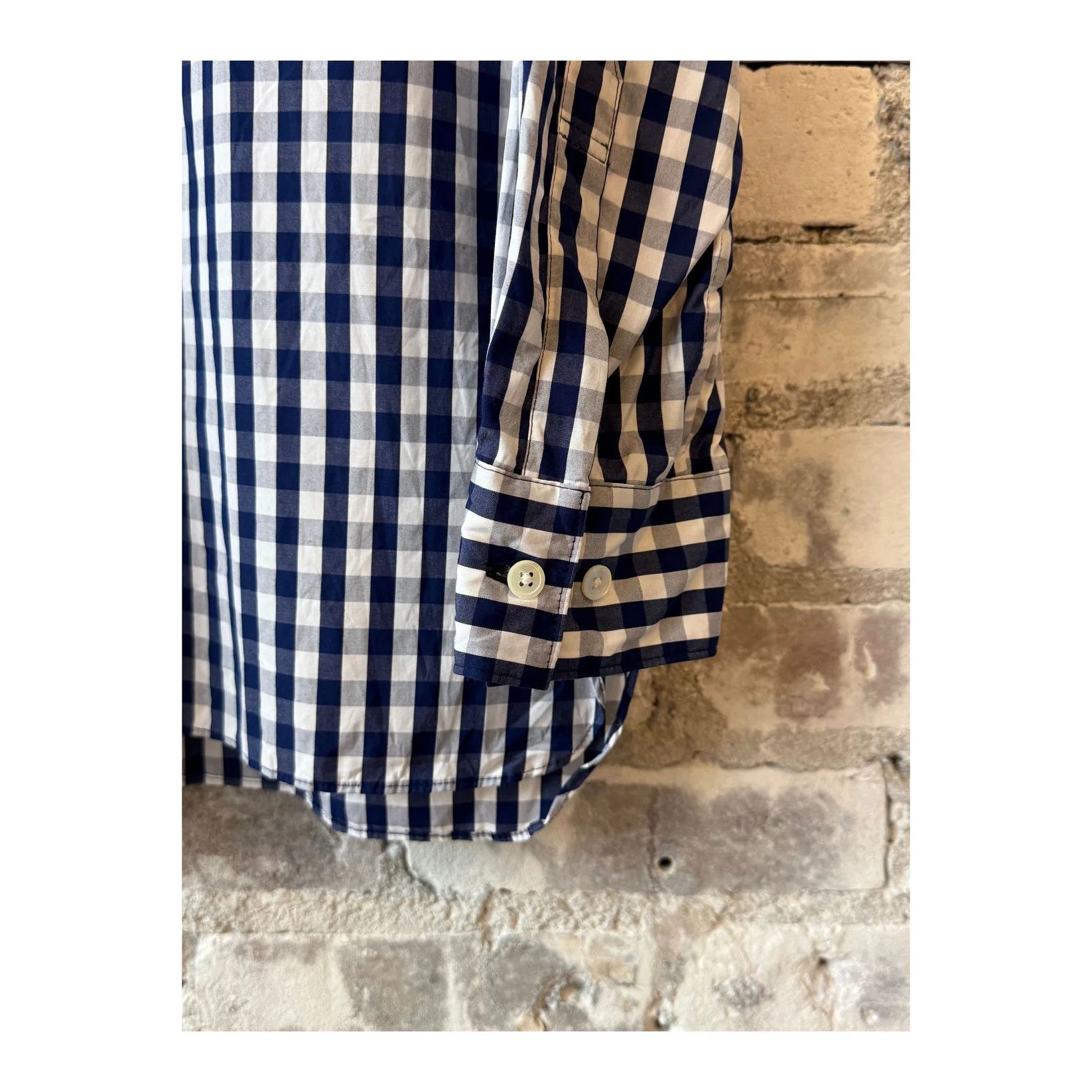 Sage De Cret Gingham Check Regular Collar Shirt (BRAND NEW W/ TAGS) Size US XL / EU 56 / 4 - 2 Thumbnail
