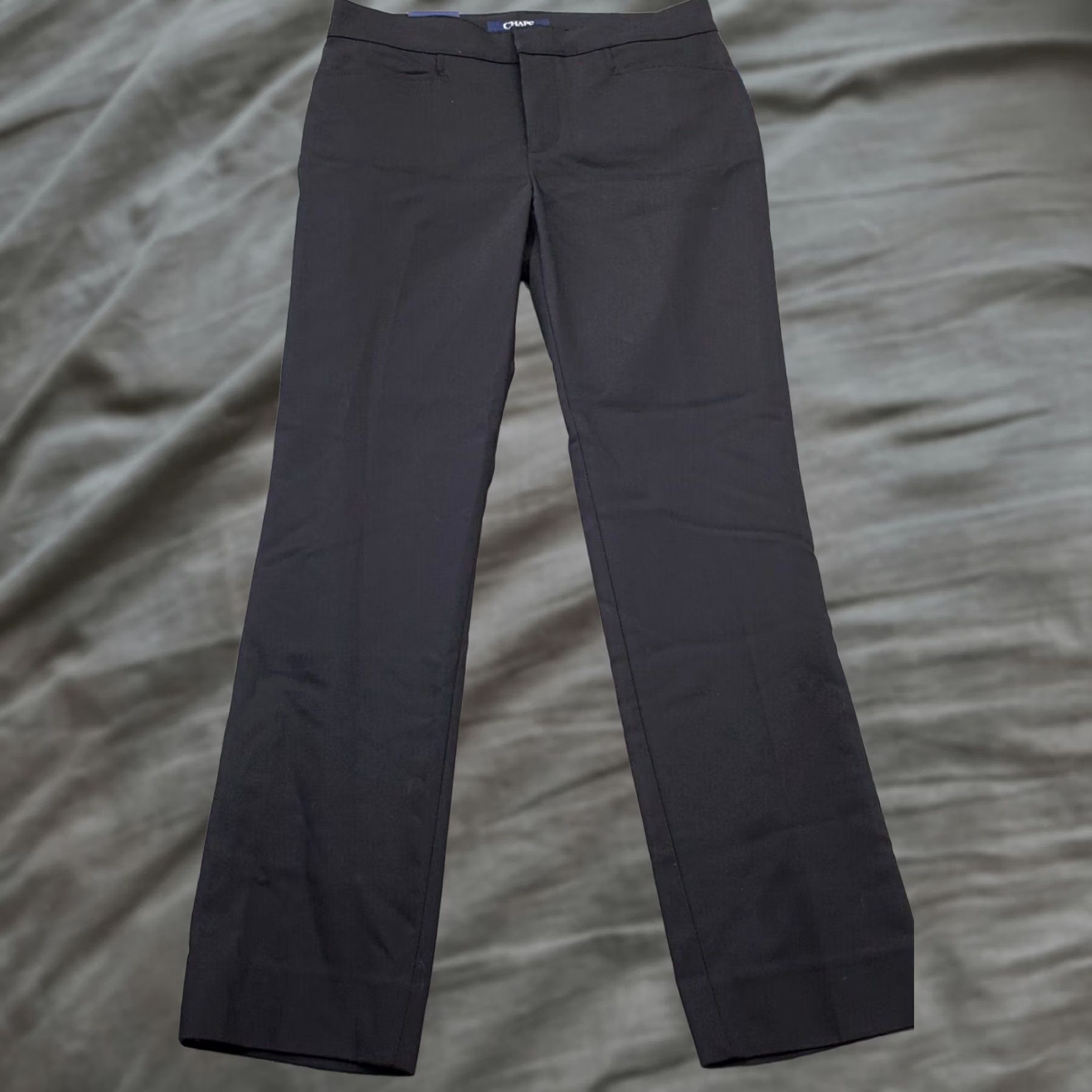 Chaps Chaps Womens Size 4 Black Solid Short Length Pants Slim Fitted Mid Rise Ankle Straight 27.5 Inseam SS Size 27" / US 4 / IT 40 - 1 Thumbnail