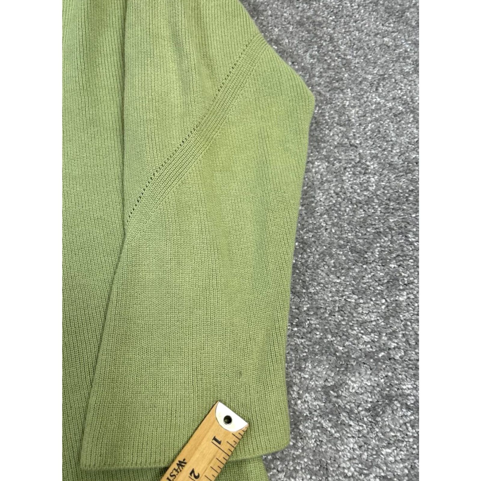Rag & Bone rag & bone Sweater Womens Medium Green Cotton Knit Pullover Pullover V-Neck Casual Fall Winter Spring Size M / US 6-8 / IT 42-44 - 7 Thumbnail