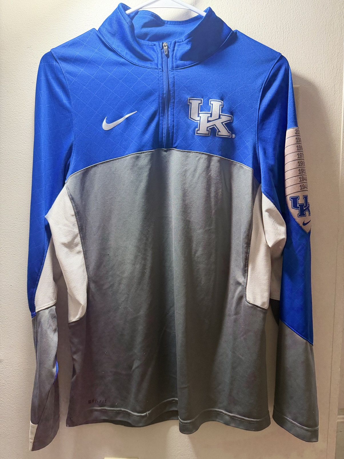 Nike Nike 1/4-Zip Kentucky Wildcats Warmup Shirt Size US S / EU 44-46 / 1 - 1 Thumbnail