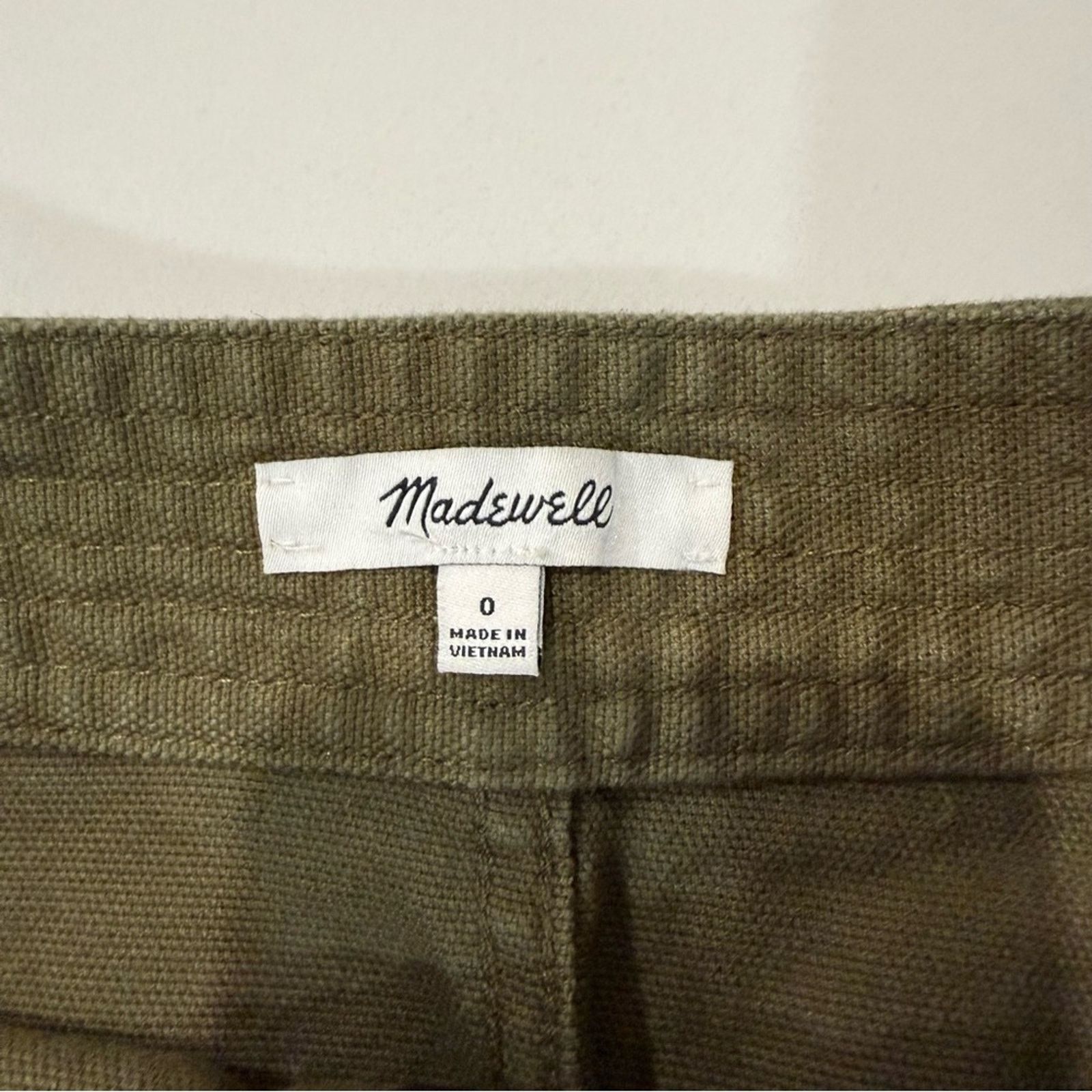 Madewell Madewell Raw-Hem A-Line Mini Skirt Womens 0 Stretch Kale Size 25" / US 0 / IT 36 - 7 Thumbnail