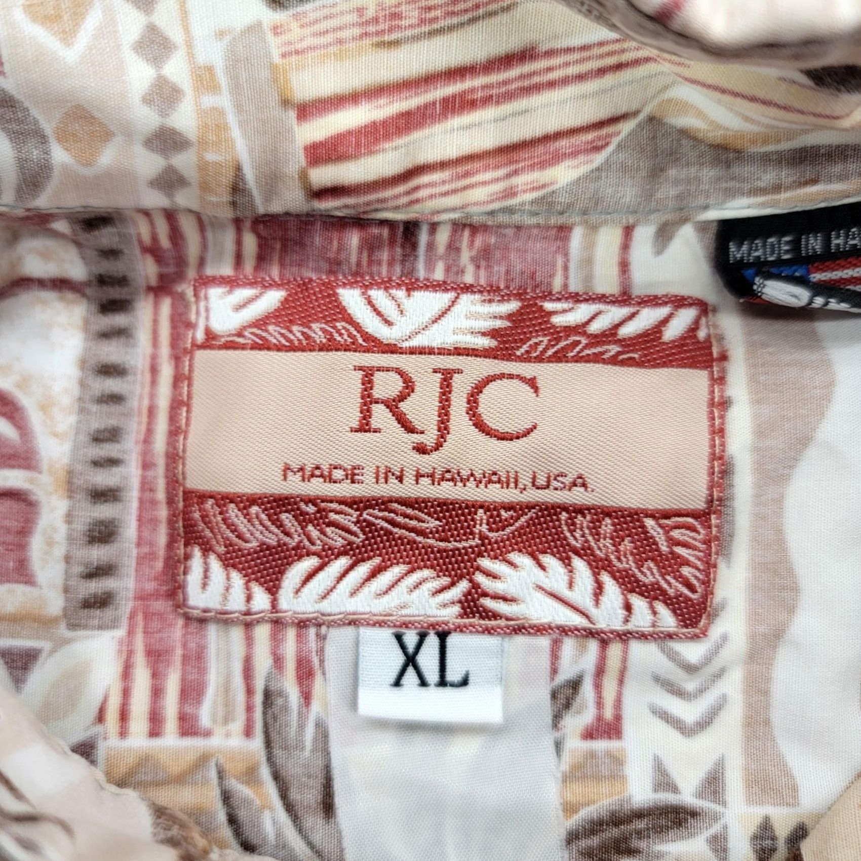ALOHAS RJC Hawaiian Shirt Mens XL Multicolor Scenic Aloha Print Made In Hawaii USA Shirt Size US XL / EU 56 / 4 - 4 Thumbnail
