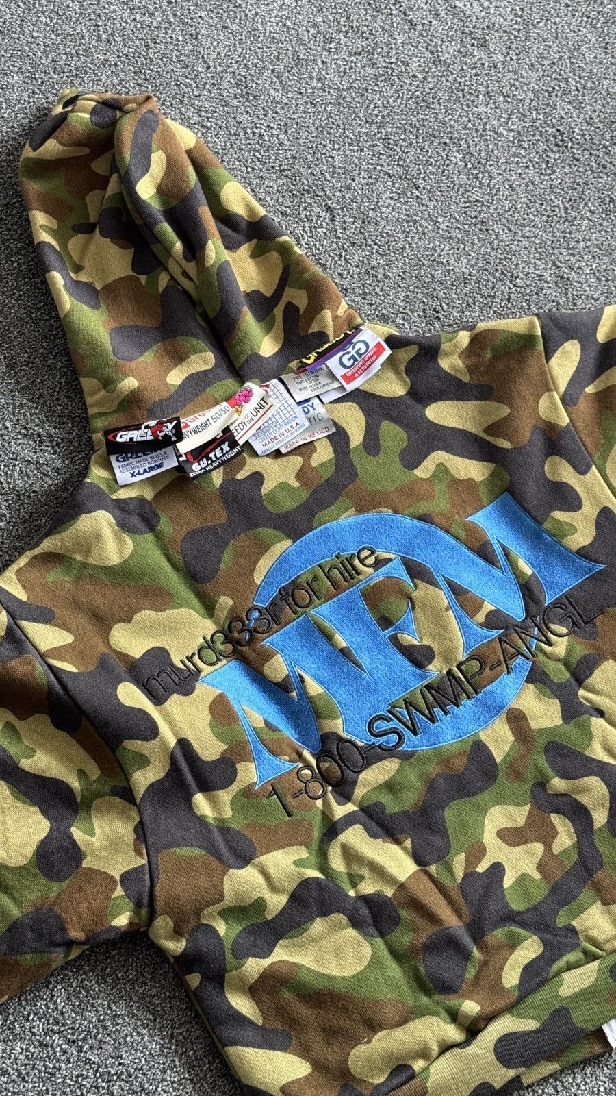 Greedy Unit × murd333r.fm Murd333r.FM x Greedy Unit Multi Tag Zip Up Hoodie Camo Size US S / EU 44-46 / 1 - 6 Thumbnail