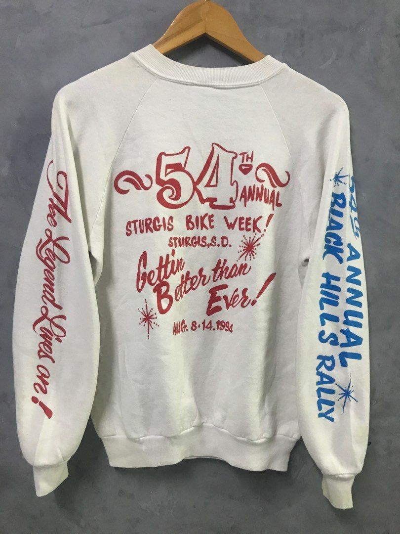 Harley Davidson Vintage 90s Sturgis Bike Week Harley Davidson Sweatshirt Size US M / EU 48-50 / 2 - 2 Thumbnail