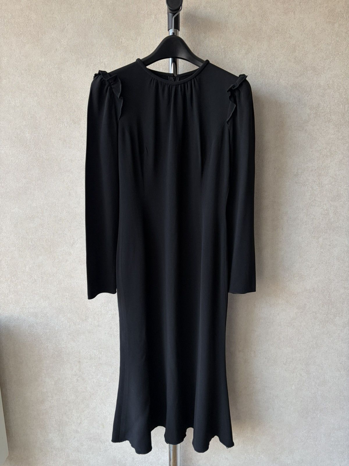 Dolce & Gabbana Dolce & Gabbana Long-sleeve Flared Ruffle Midi Dress Size M / US 6-8 / IT 42-44 - 1 Thumbnail