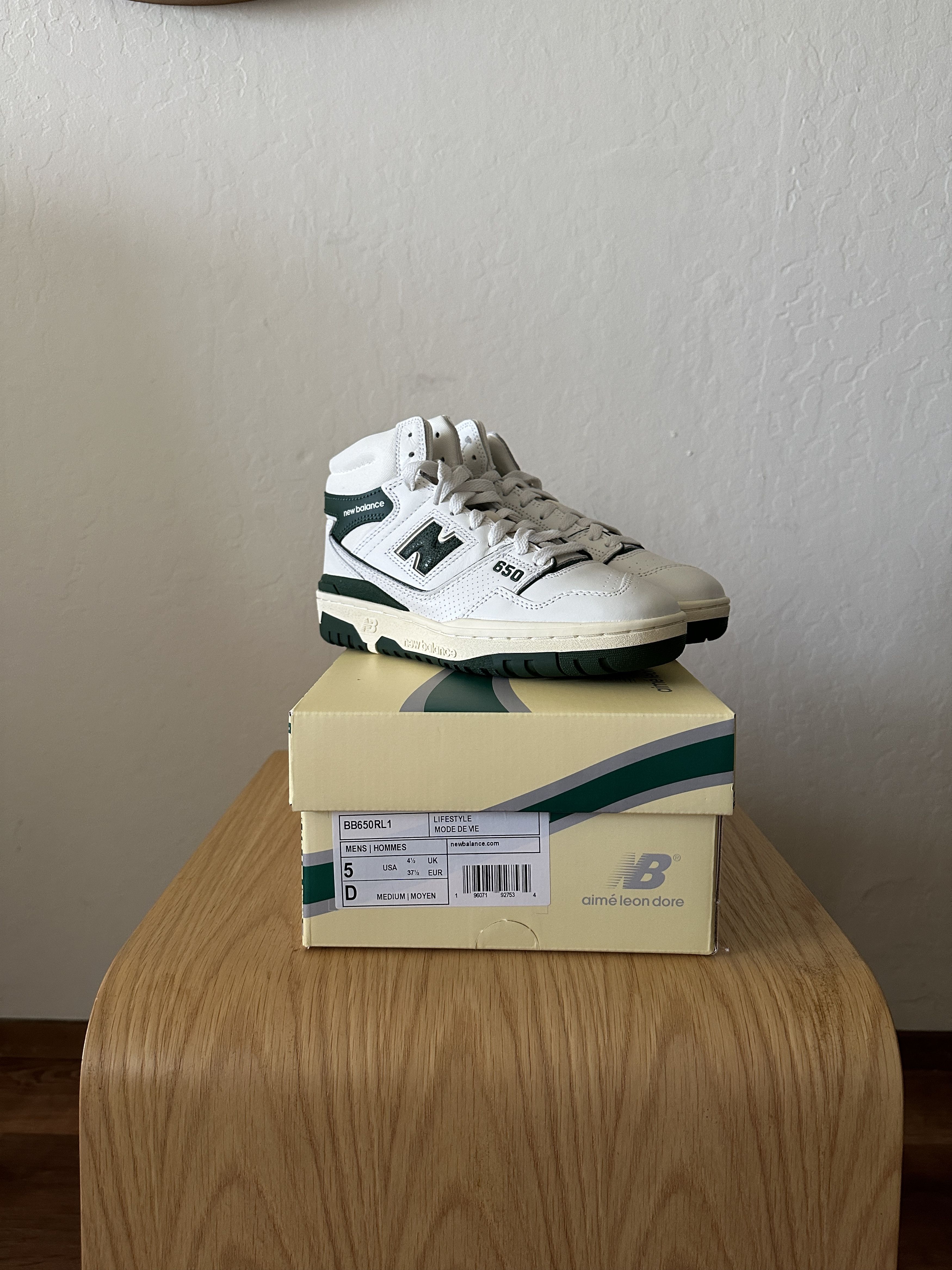 image of Aime Leon Dore New Balance 650S Green Size 5 Mens Shoes