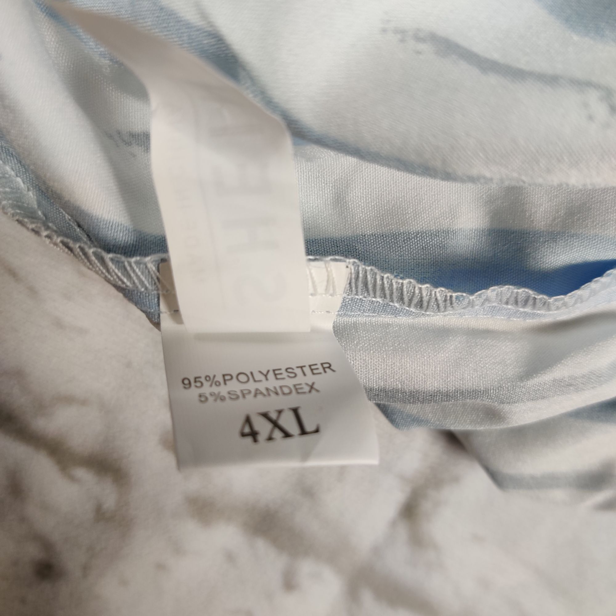 Shein SHEIN Plus Size Womens Shorts High Rise Summer Blue White St Size 42" / US 20 - 4 Thumbnail