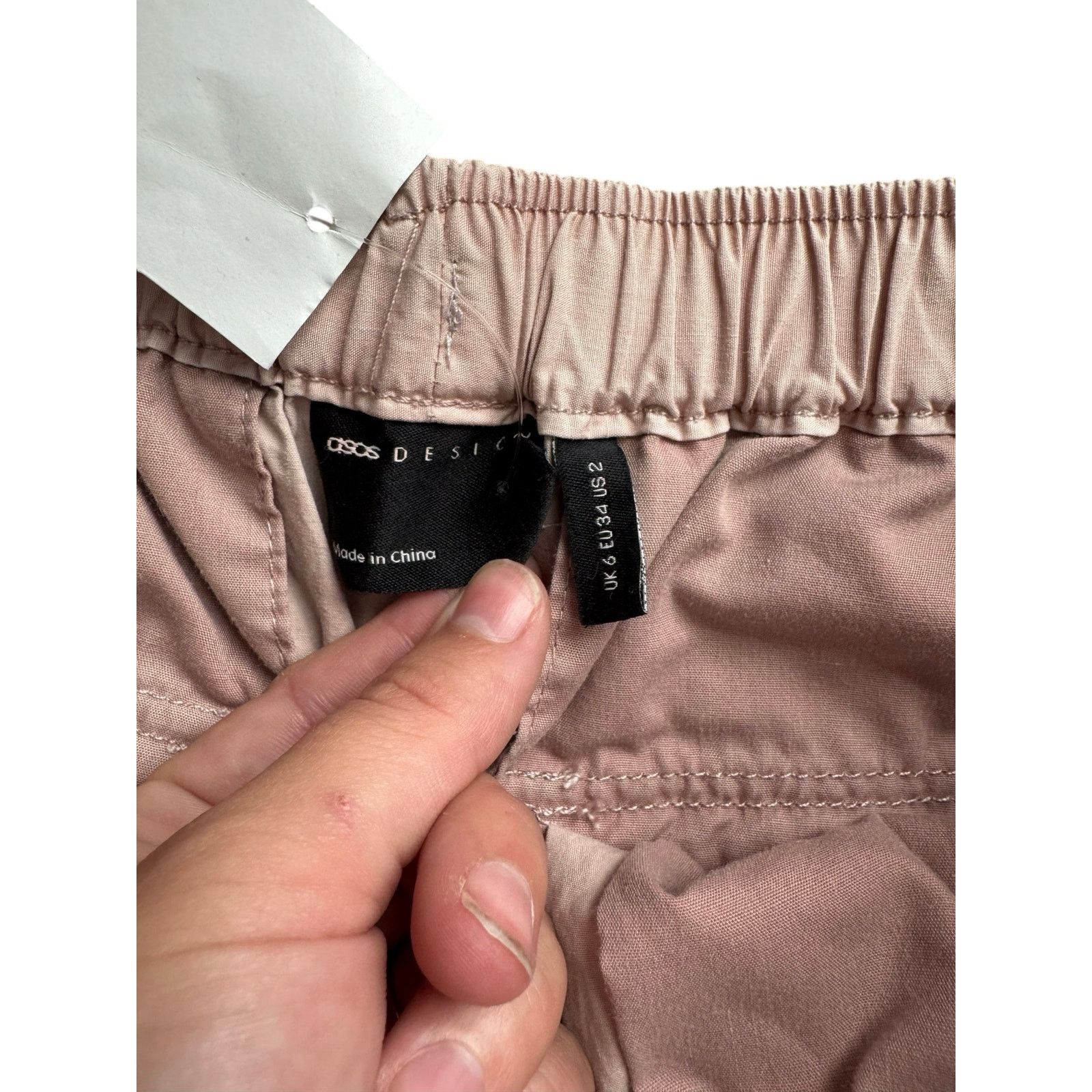 Asos NWT ASOS Utility Parachute Cargo Pants Women’s 2 Pink Size 26" / US 2 / IT 38 - 6 Thumbnail