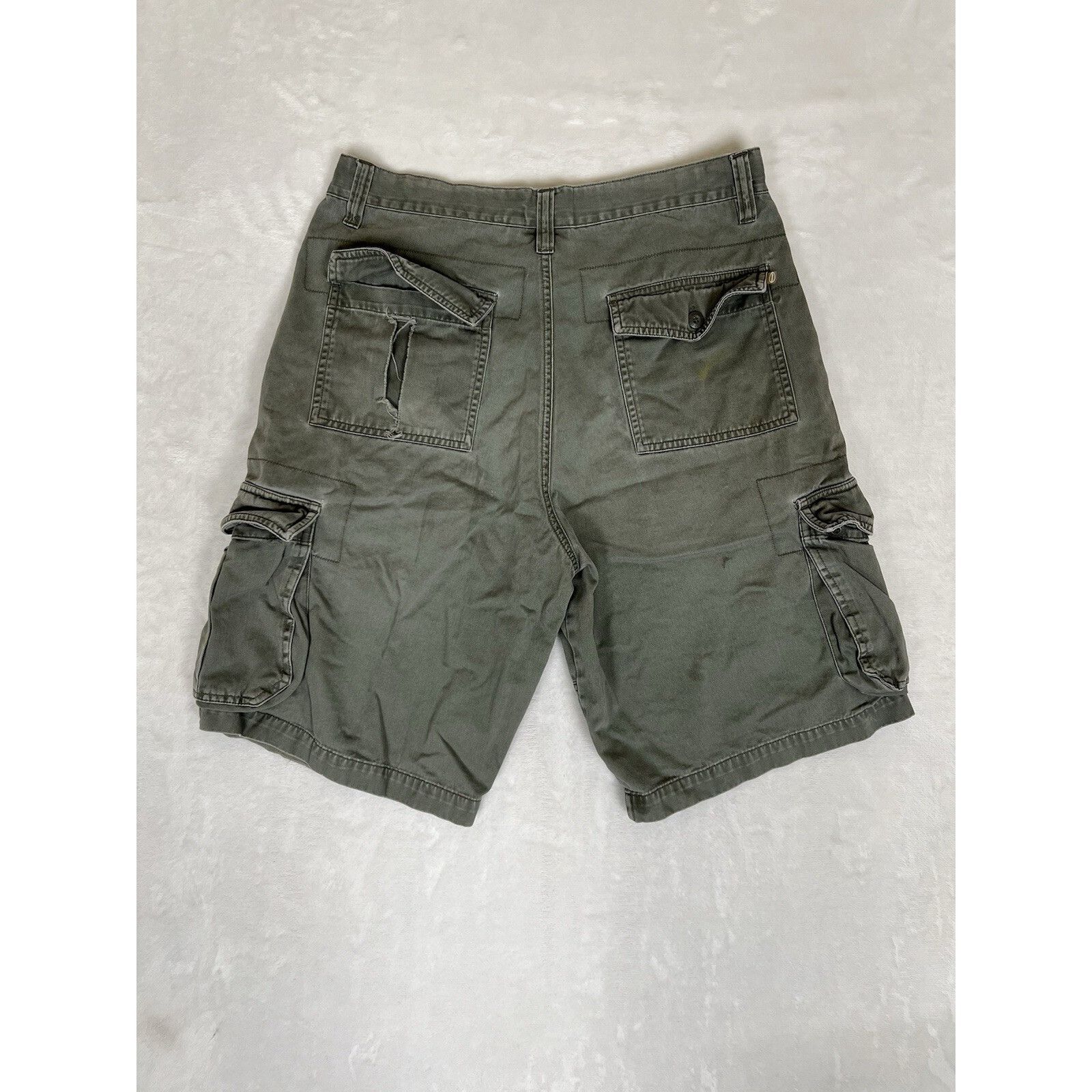 Sideout Vintage Sideout Cargo Shorts Size 32 Green Thrashed Surf Gru Size US 32 / EU 48 - 9 Thumbnail