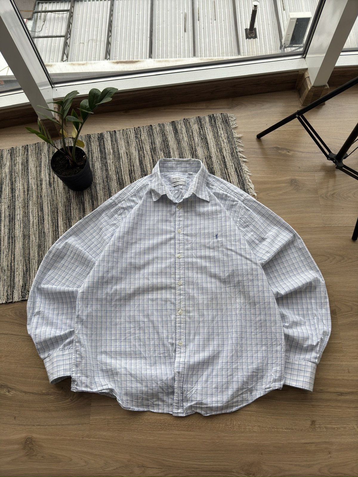 Other Yves Saint Laurent YSL vintage blue button up shirt Size US XL / EU 56 / 4 - 1 Thumbnail